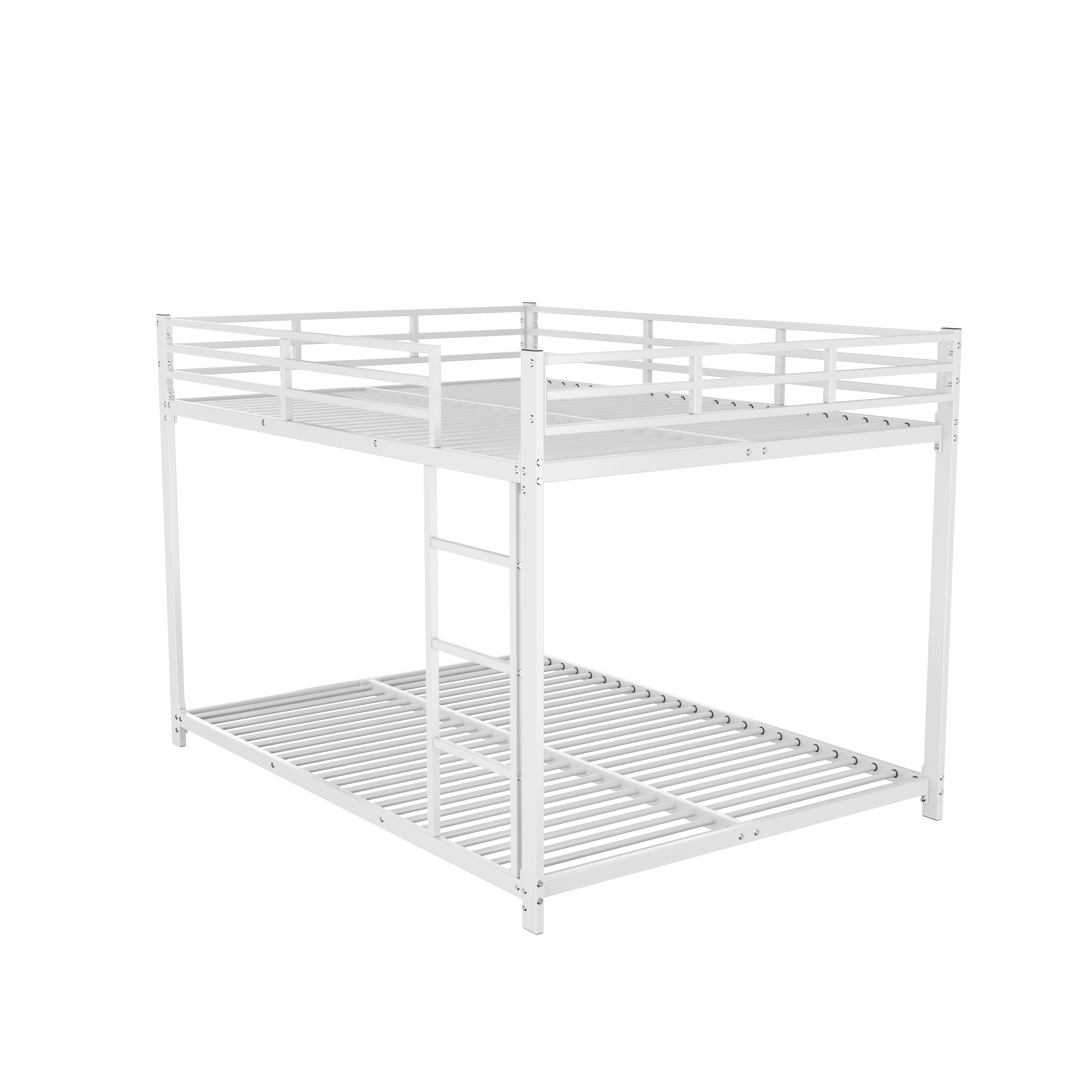 Logidon Bunk Bed 140x200 Metal White Safety Railing