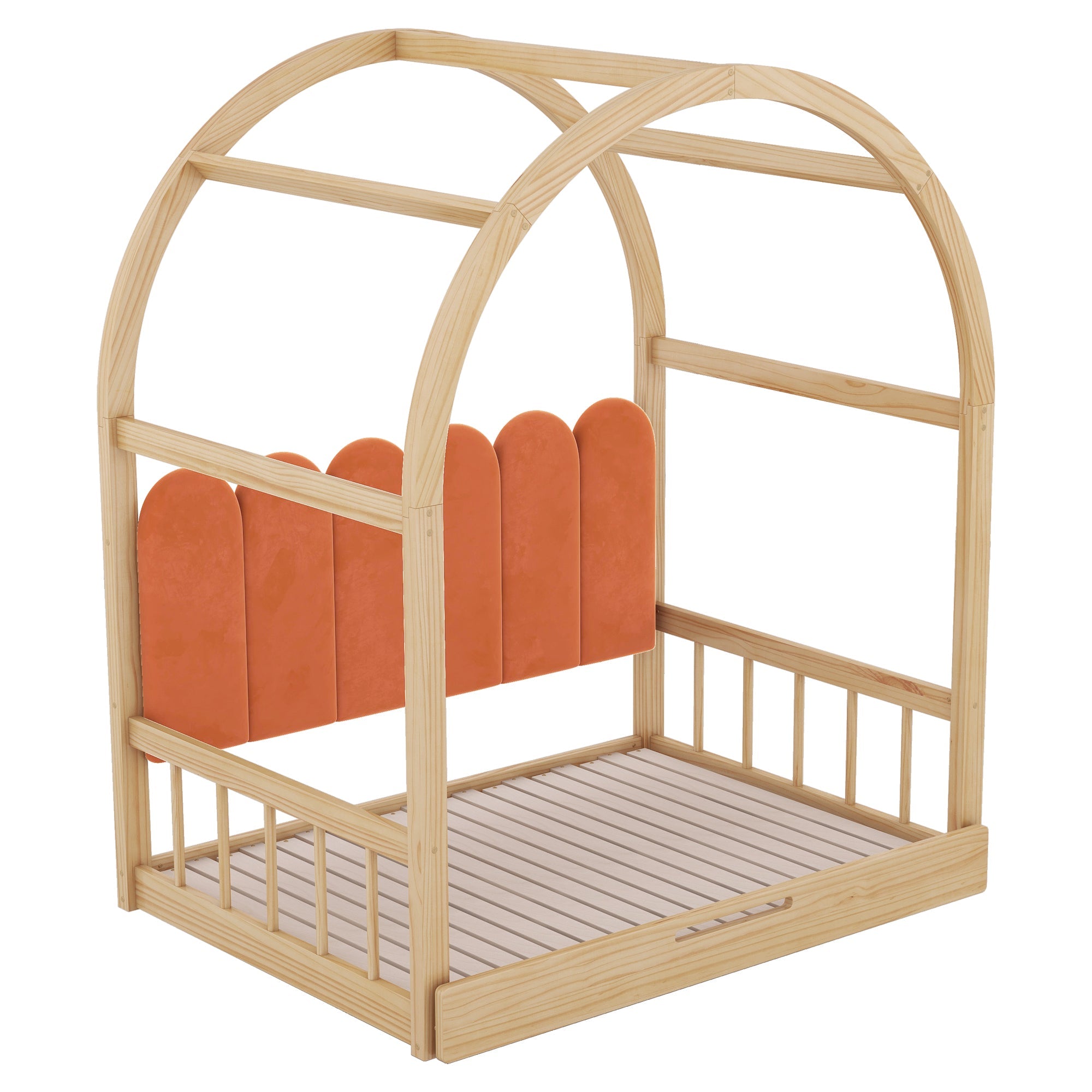 Logidon uitbreidbaar gebogen dakbed 140x200 140x100 natuurlijk oranje
