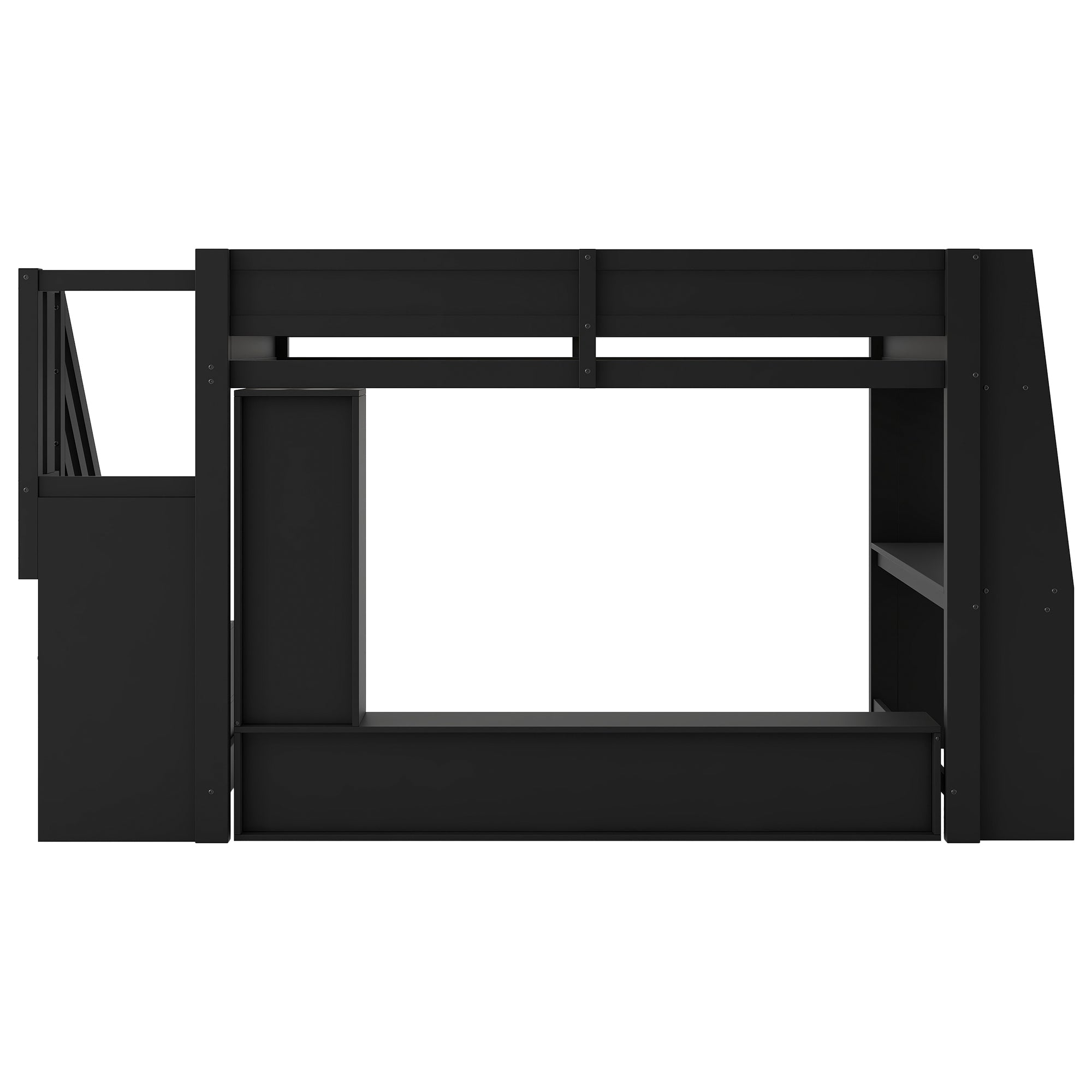 Logidon 140x200 hoogslaper met bureautrap LED zwart