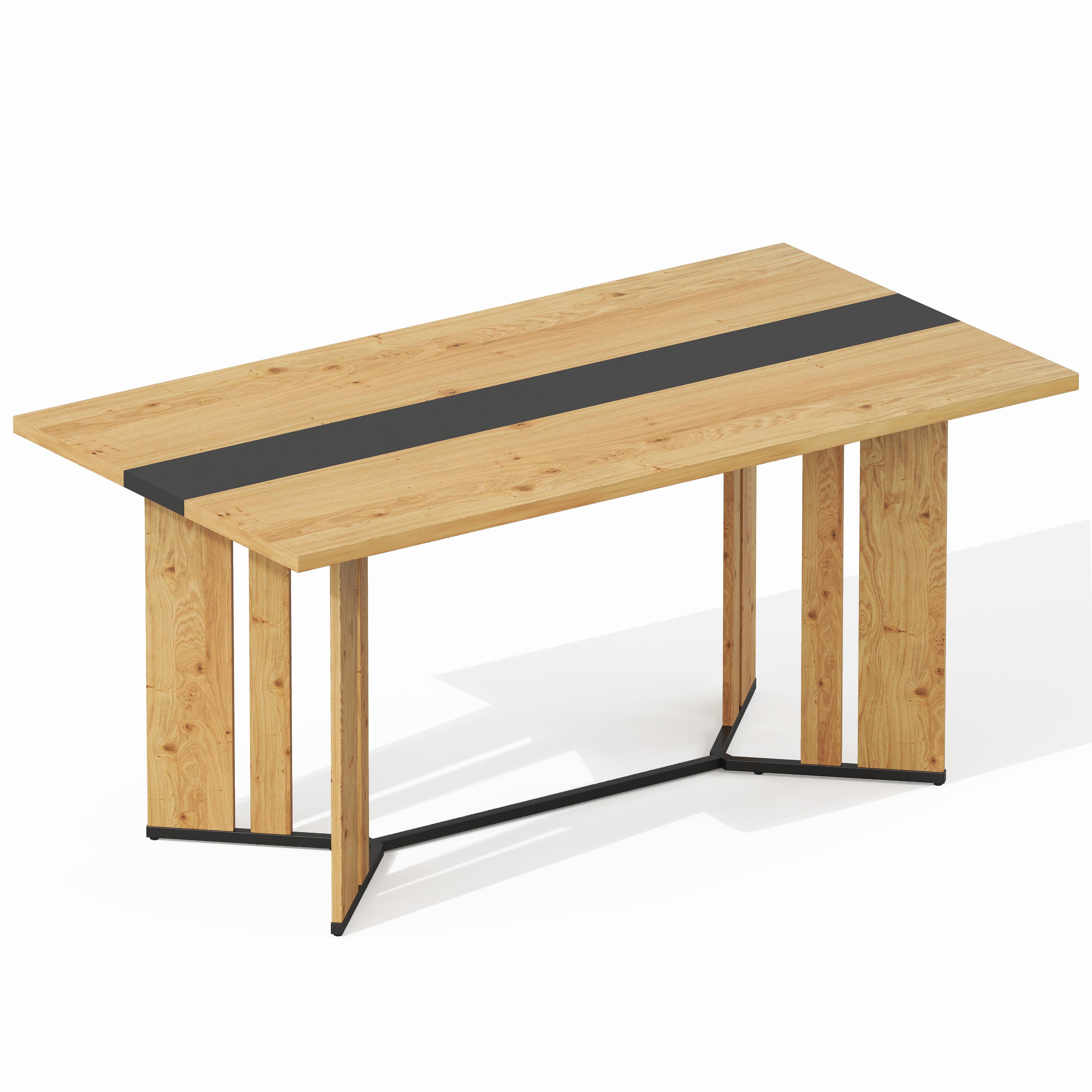 Logidon eettafel 150x80 cm Scandinavisch hout eikenlook waterdicht