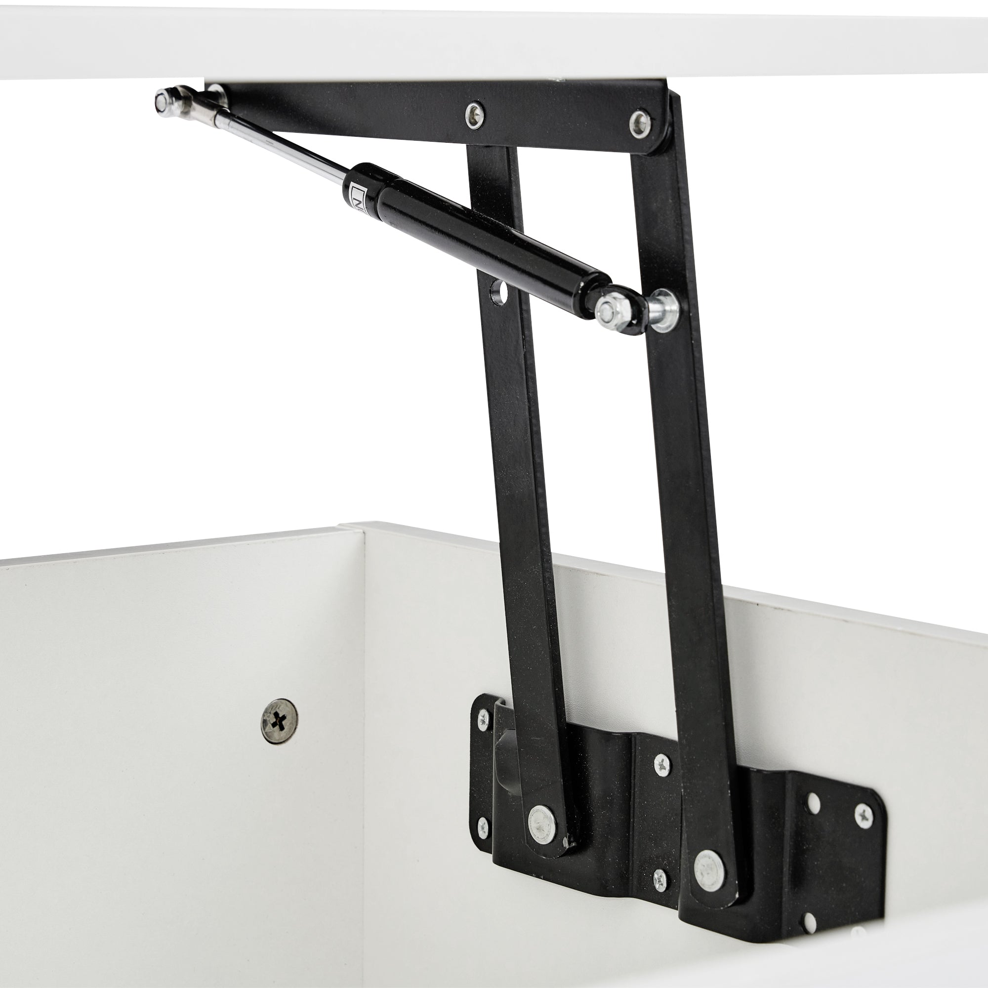 Logidon hoogglans hefsalontafel 100 x 50 cm witte LED-verlichting