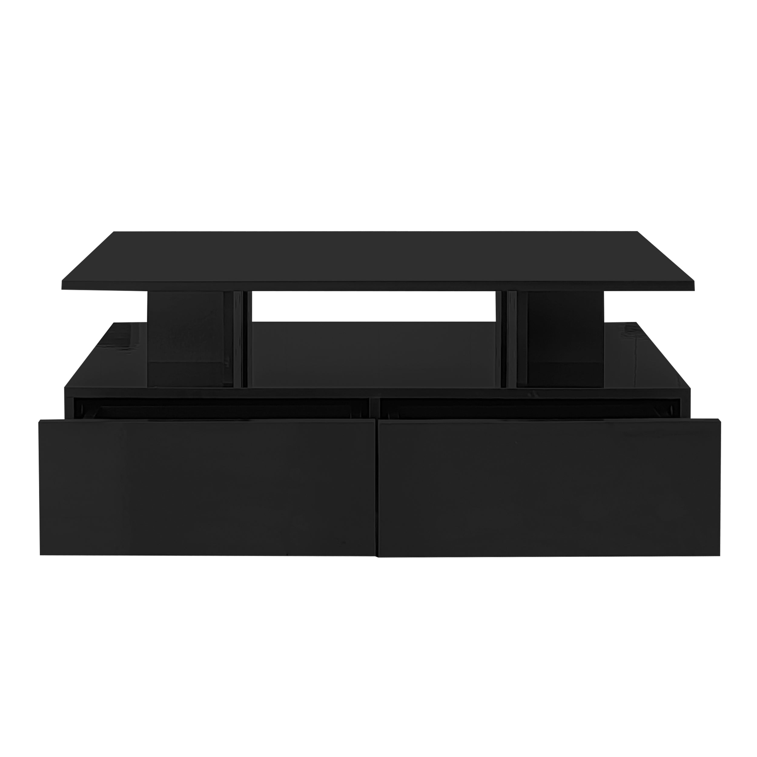 Logidon LED-verlichting salontafel met 2 lades 90x55x41 cm