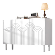 Logidon Dressoir 120x38,5x79 cm Wit MDF met 3 deuren