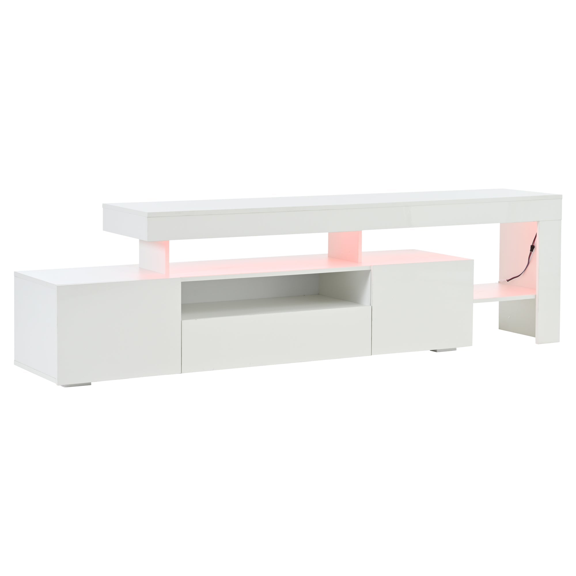 Logidon TV-meubel 192 x 37 x 53 cm witte hoogglans LED-verlichting