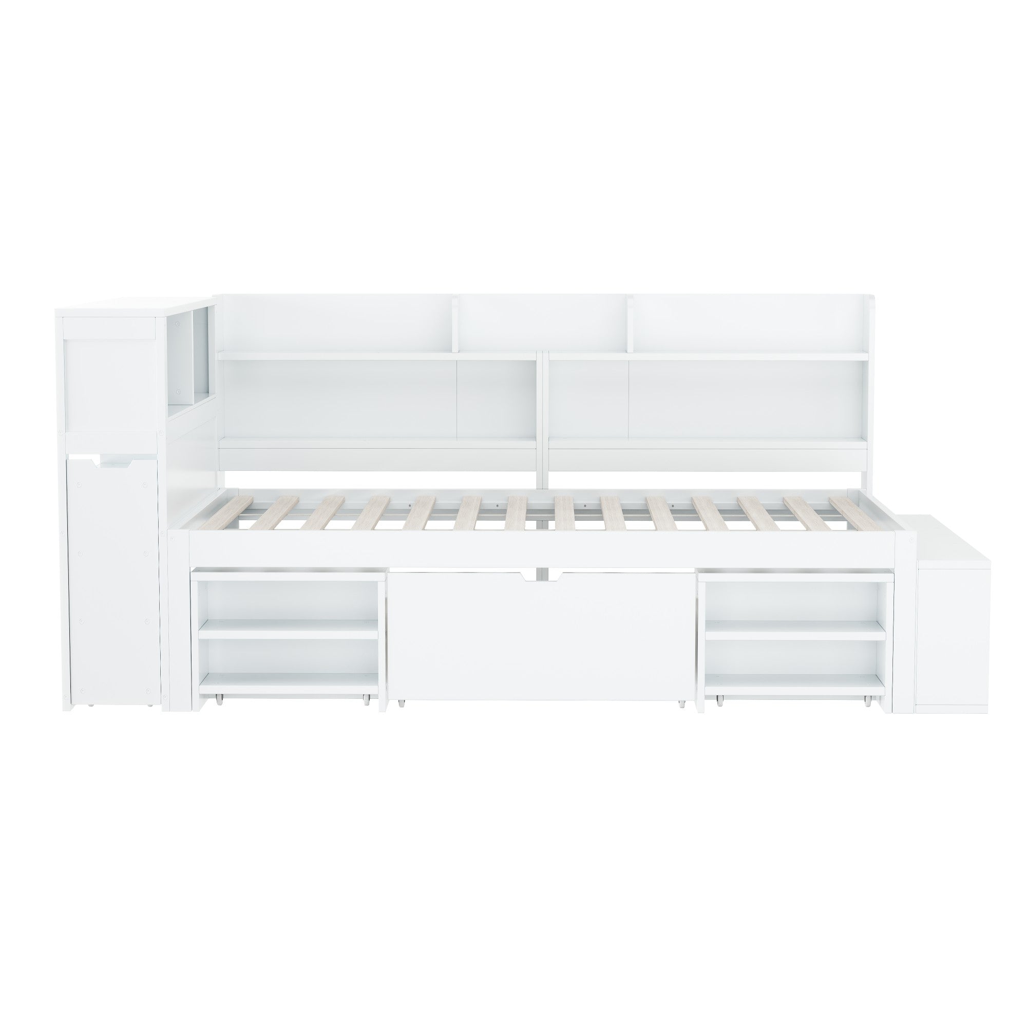 Logidon 90x190 kinderbed wit multifunctioneel bed met opbergruimte