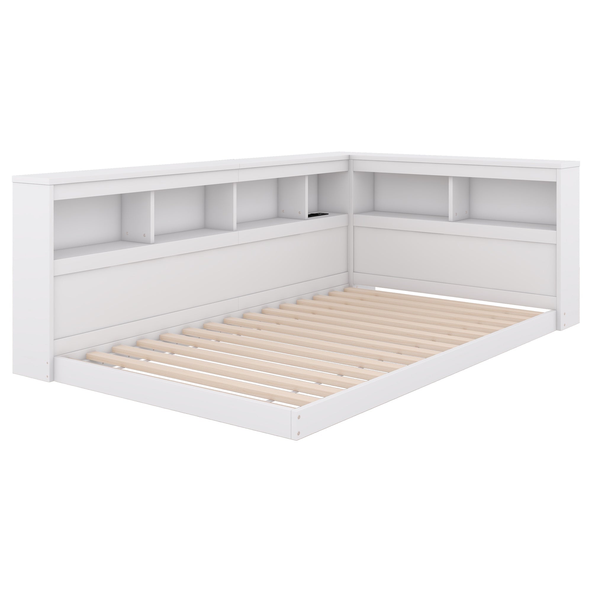 Logidon daybed 90x200 slaapbank lattenbodem stopcontact USB wit