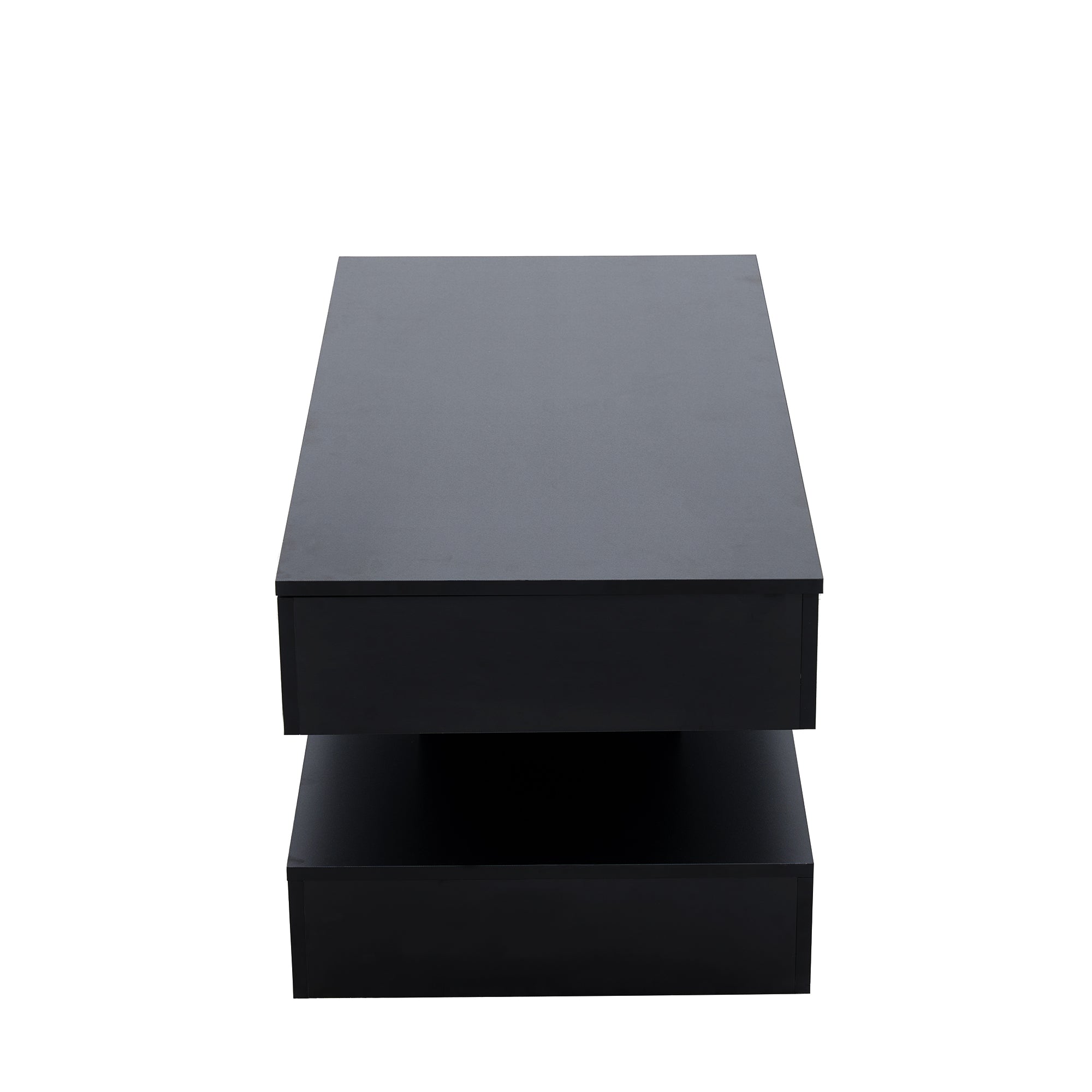 Logidon LED Salontafel met verborgen opbergruimte 100x50 cm Zwart