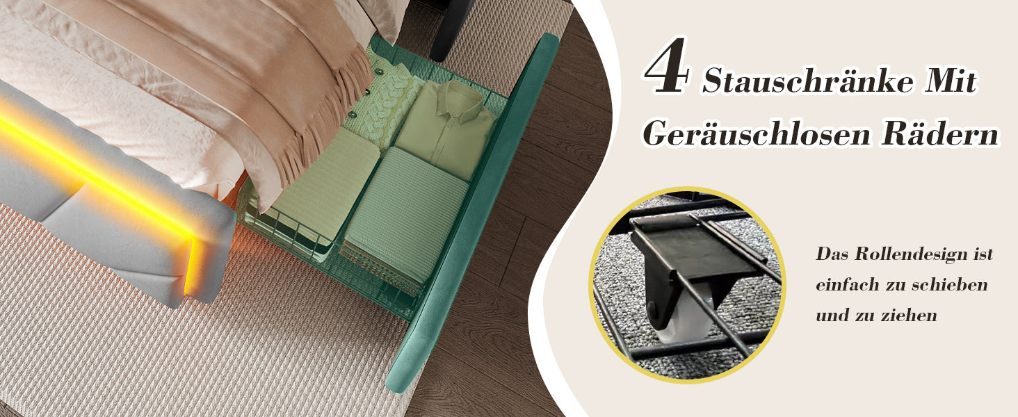 Logidon gestoffeerd bed 160x200 cm donkergrijs fluweel LED-hoofdbord