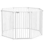 Logidon Puppybox 90 cm Hoog Wit Opvouwbaar 8 Panelen Sluithulp