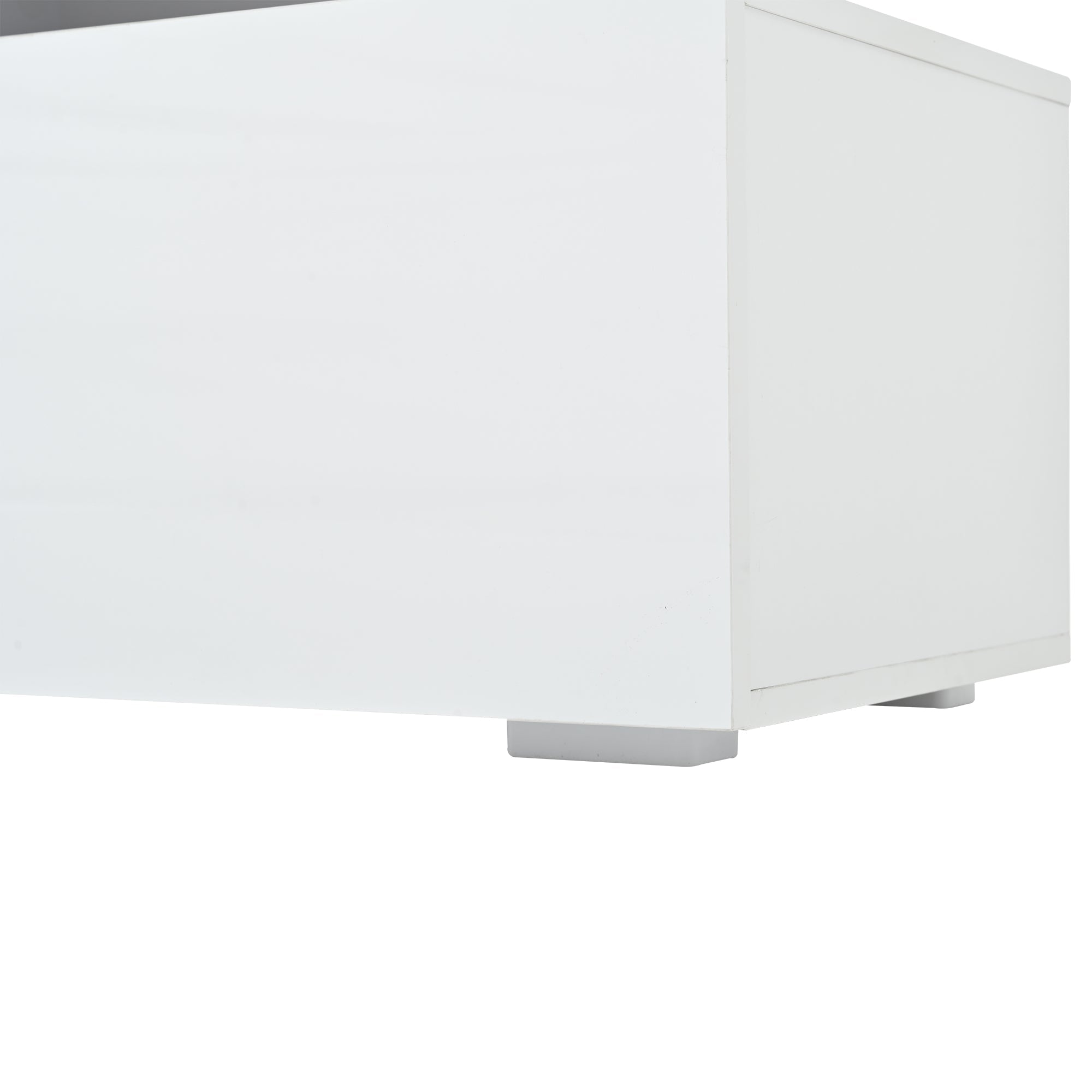 Logidon TV-meubel wit 180x38x45 cm met LED-verlichting 2 deuren 1 lade