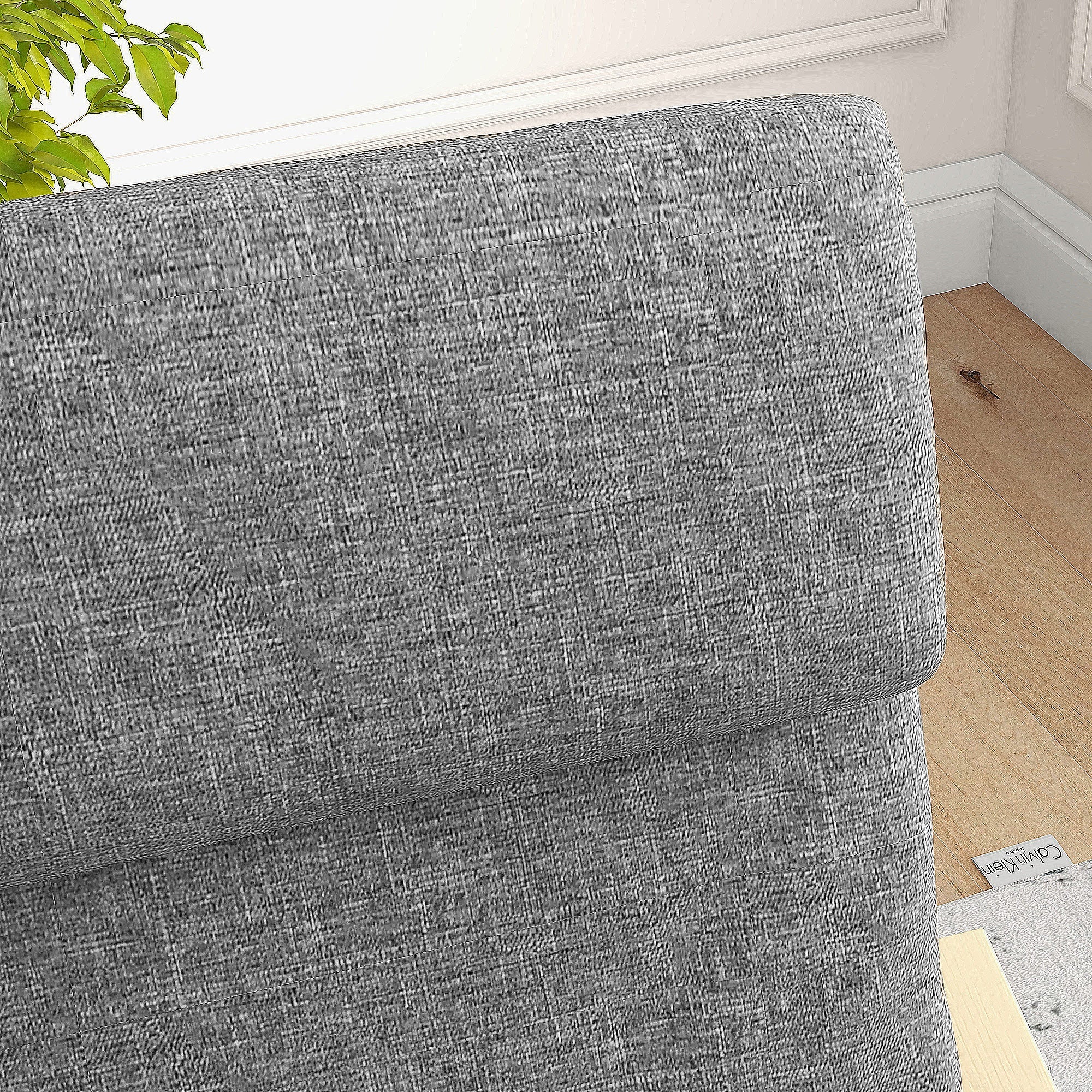 Logidon relaxstoel donkergrijs linnenlook met kussen 66,5x80x99 cm