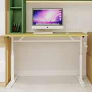 Logidon in hoogte verstelbaar houten bureau handslinger 120 x 60 cm