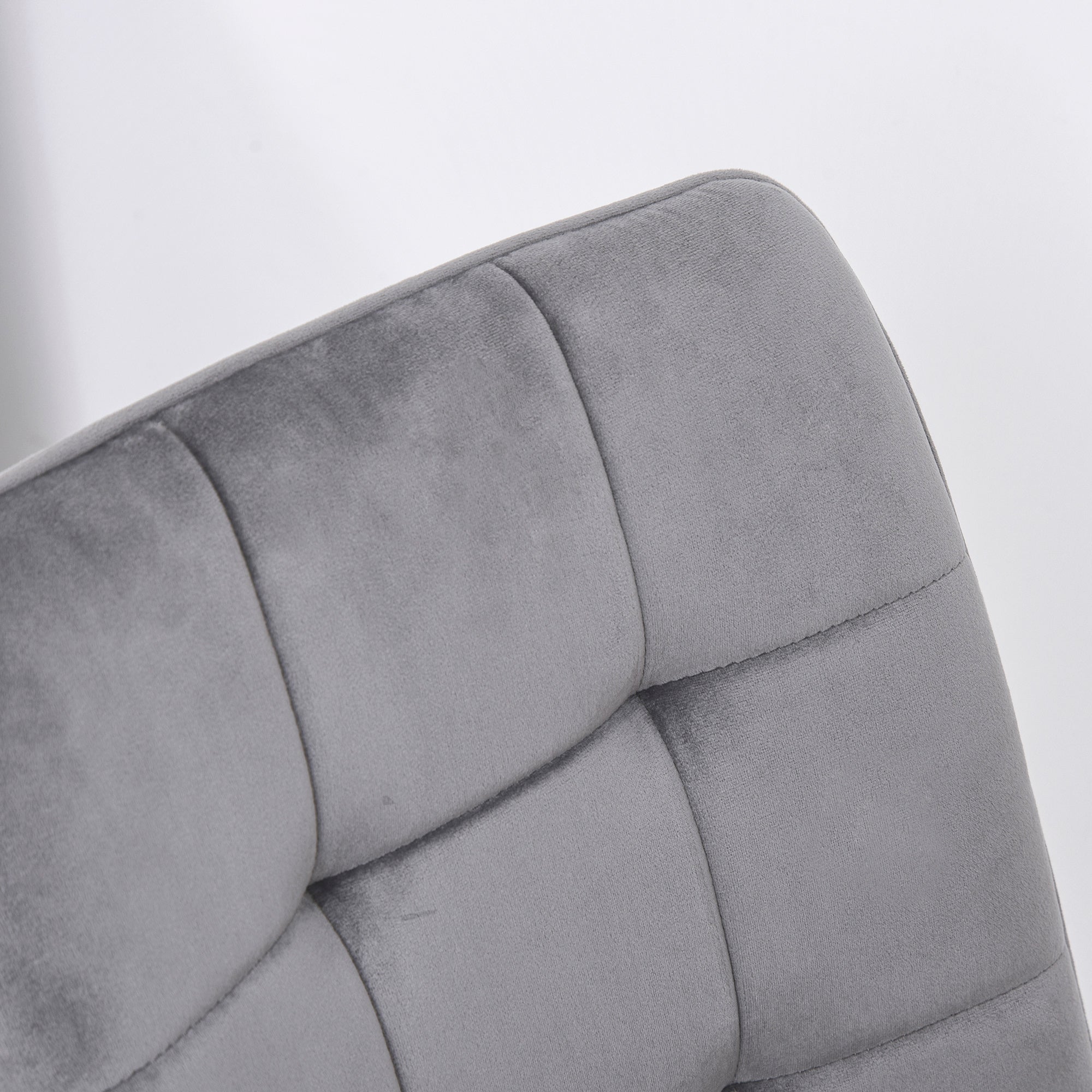 Logidon Set van 2 eetkamerstoelen Gestoffeerde stoelen Grijs Zwart Metaal