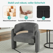 Logidon Moderne grijze loungestoel 78x52x74 cm, verend
