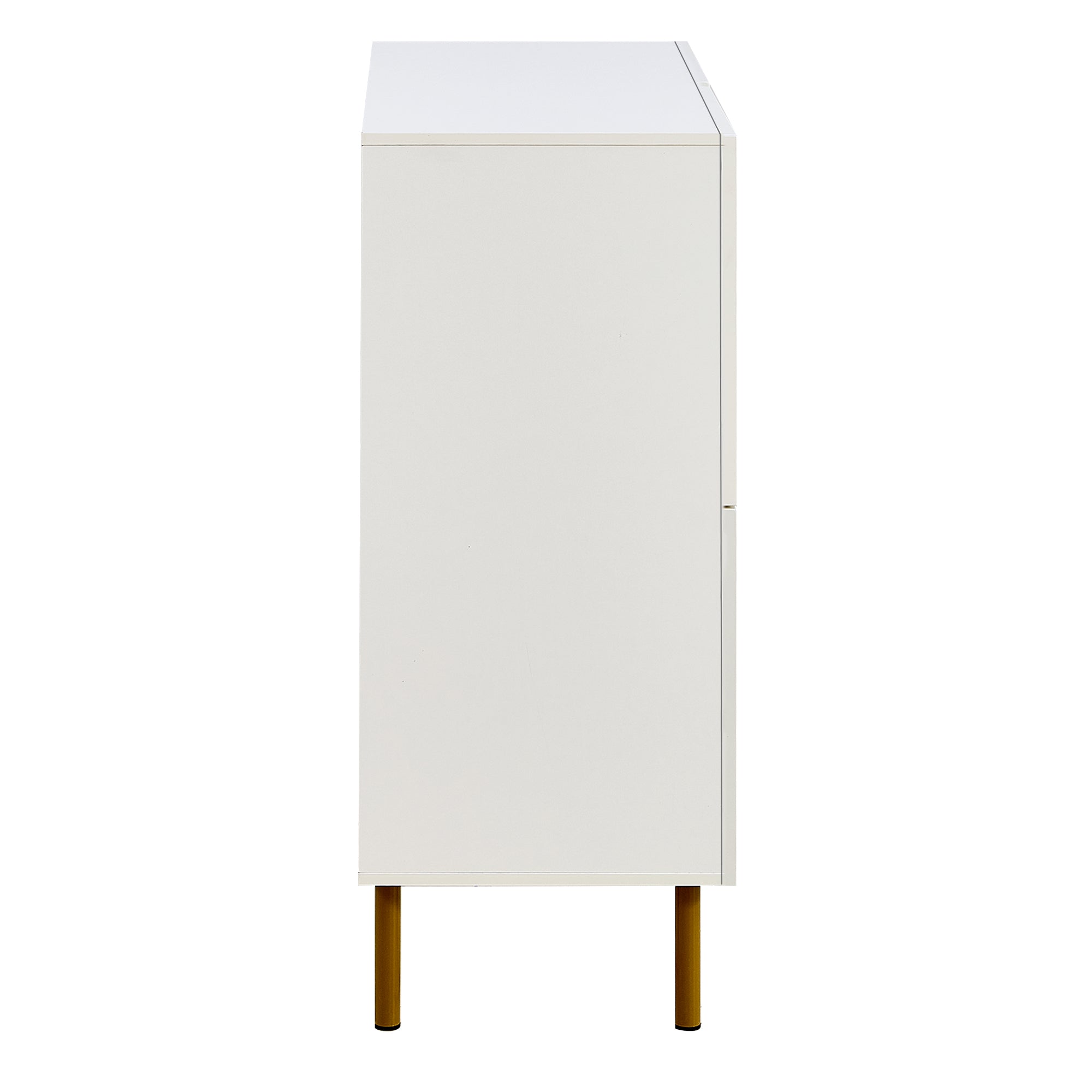 Logidon Wit MDF dressoir 80x36x90 cm zinken handvat stalen poten