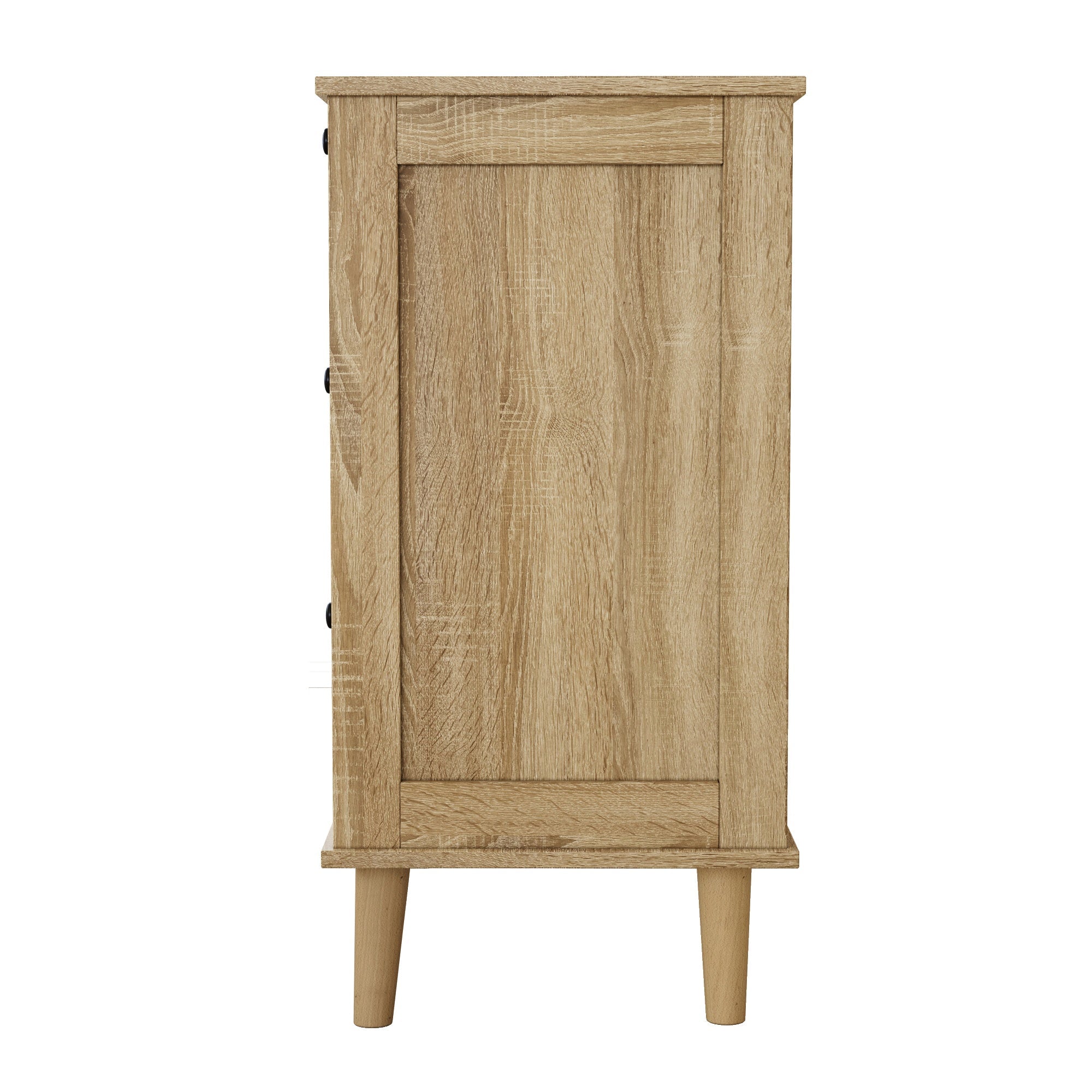 Logidon ladekast met 4 lades en rotan front naturel 80x40x80 cm
