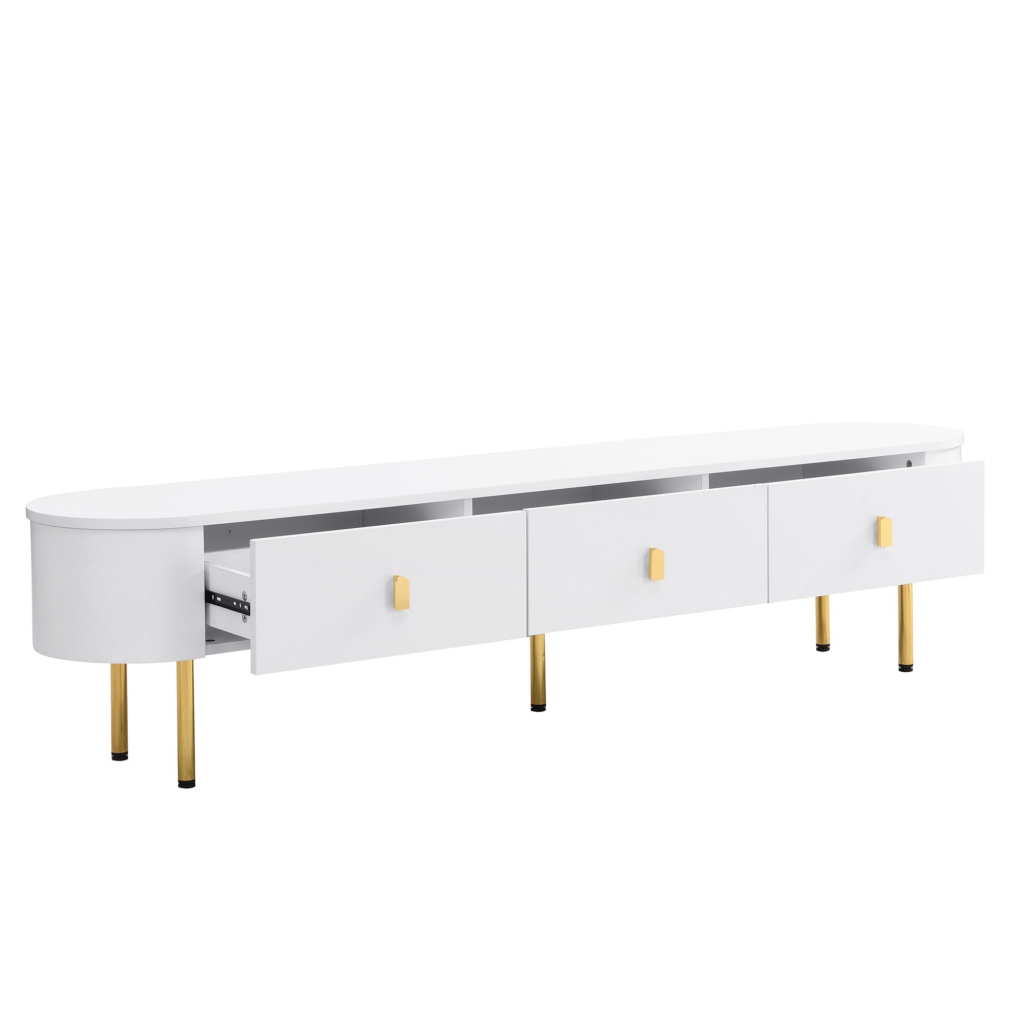 Logidon luxe tv-meubelset wit met lades en salontafel