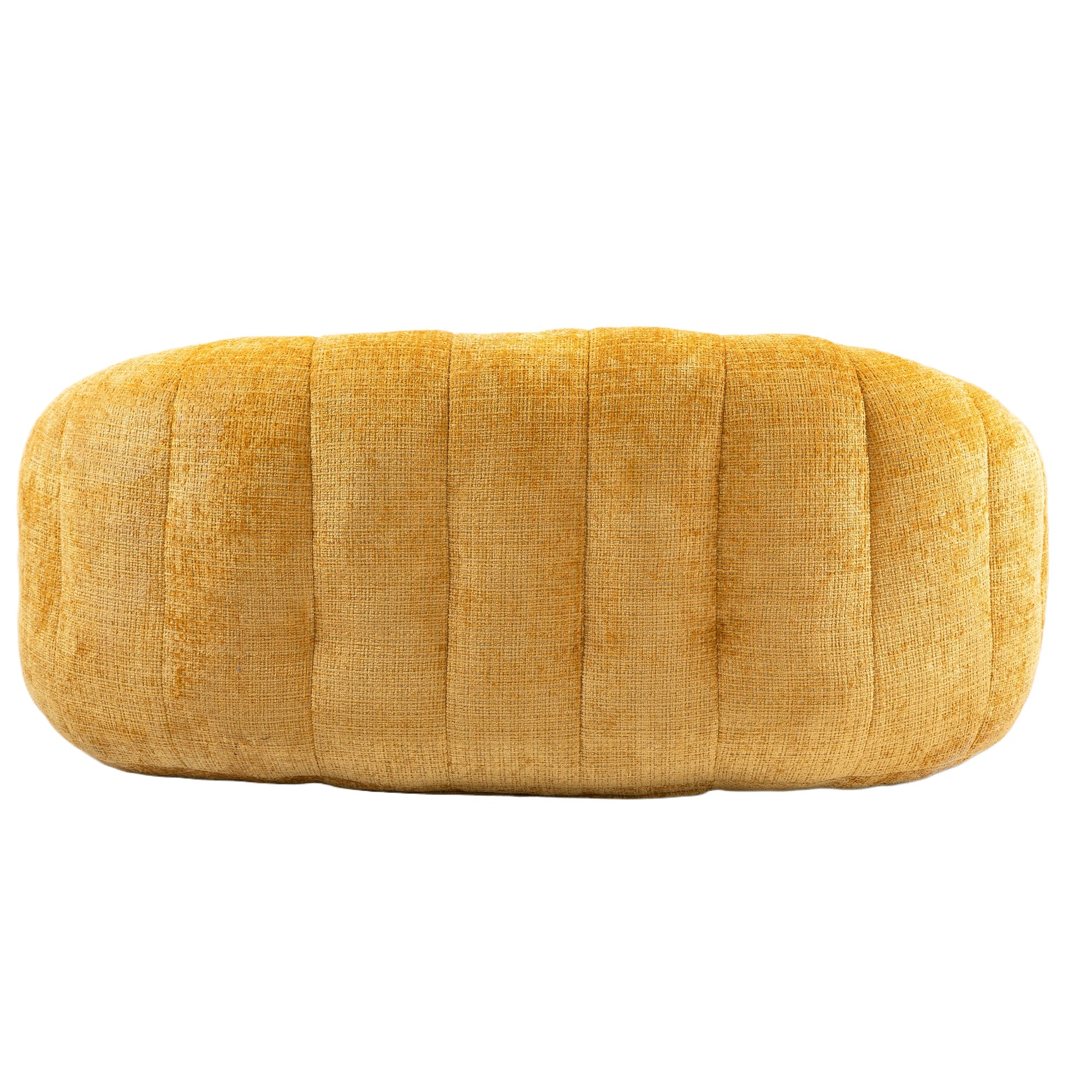 Logidon Zitzakbank Luxe Chenille Geel Ligstoel met hoge rugleuning