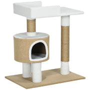 Logidon krabpaal 79 cm kattentoren grot ligvlak bruin wit