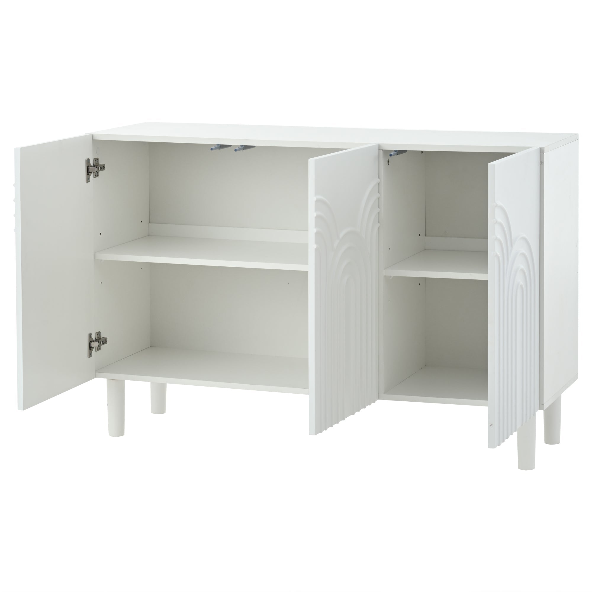 Logidon Dressoir 120x38,5x79 cm Wit MDF met 3 deuren