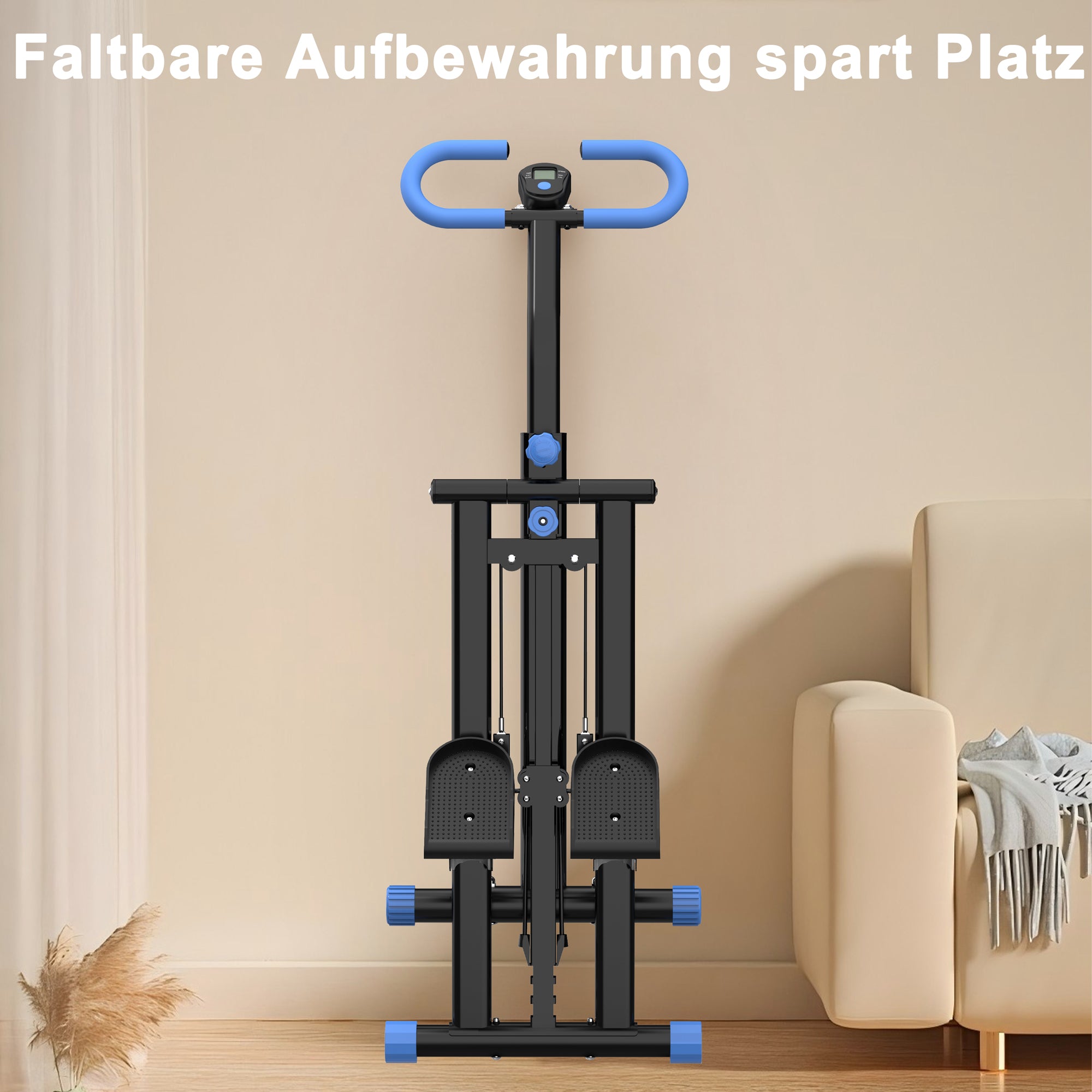Logidon Stair Stepper Fitnessapparatuur met verstelbare weerstand Zwart
