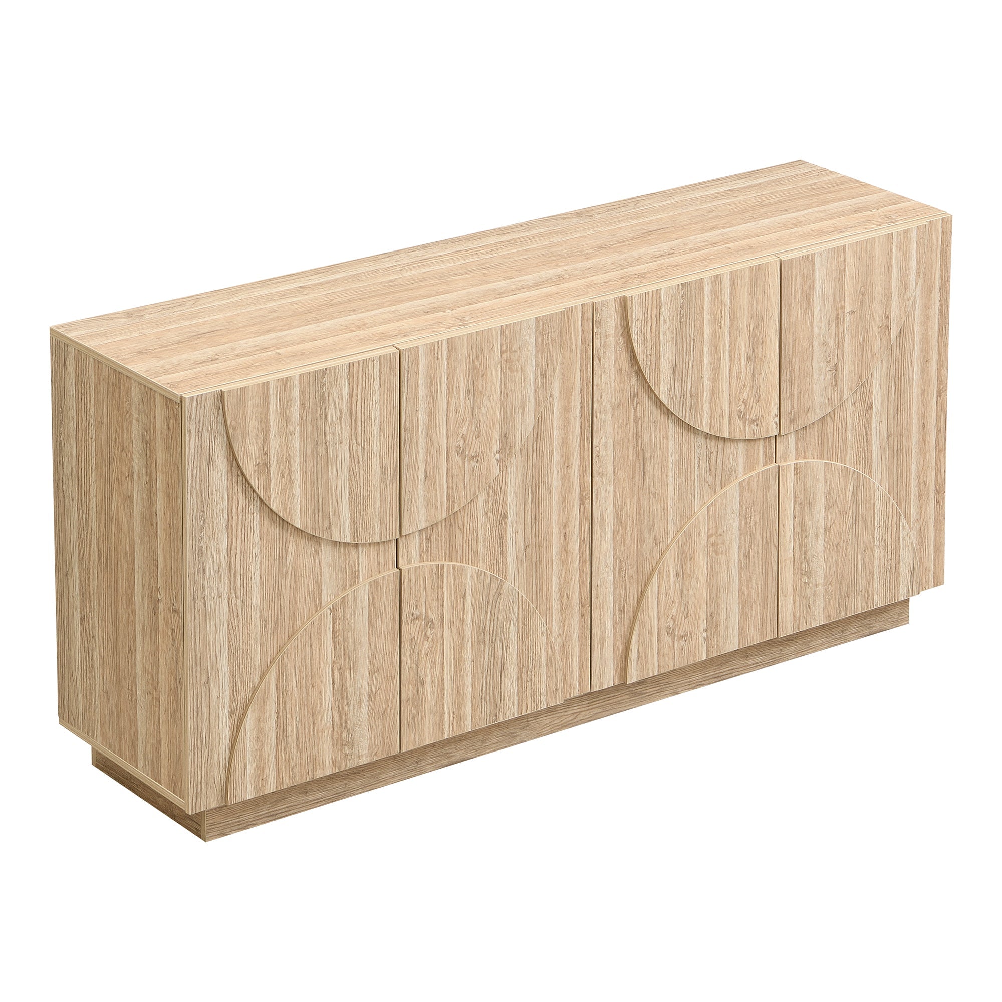Logidon Dressoir 160x40x80 cm naturel hout met deuren en soft close