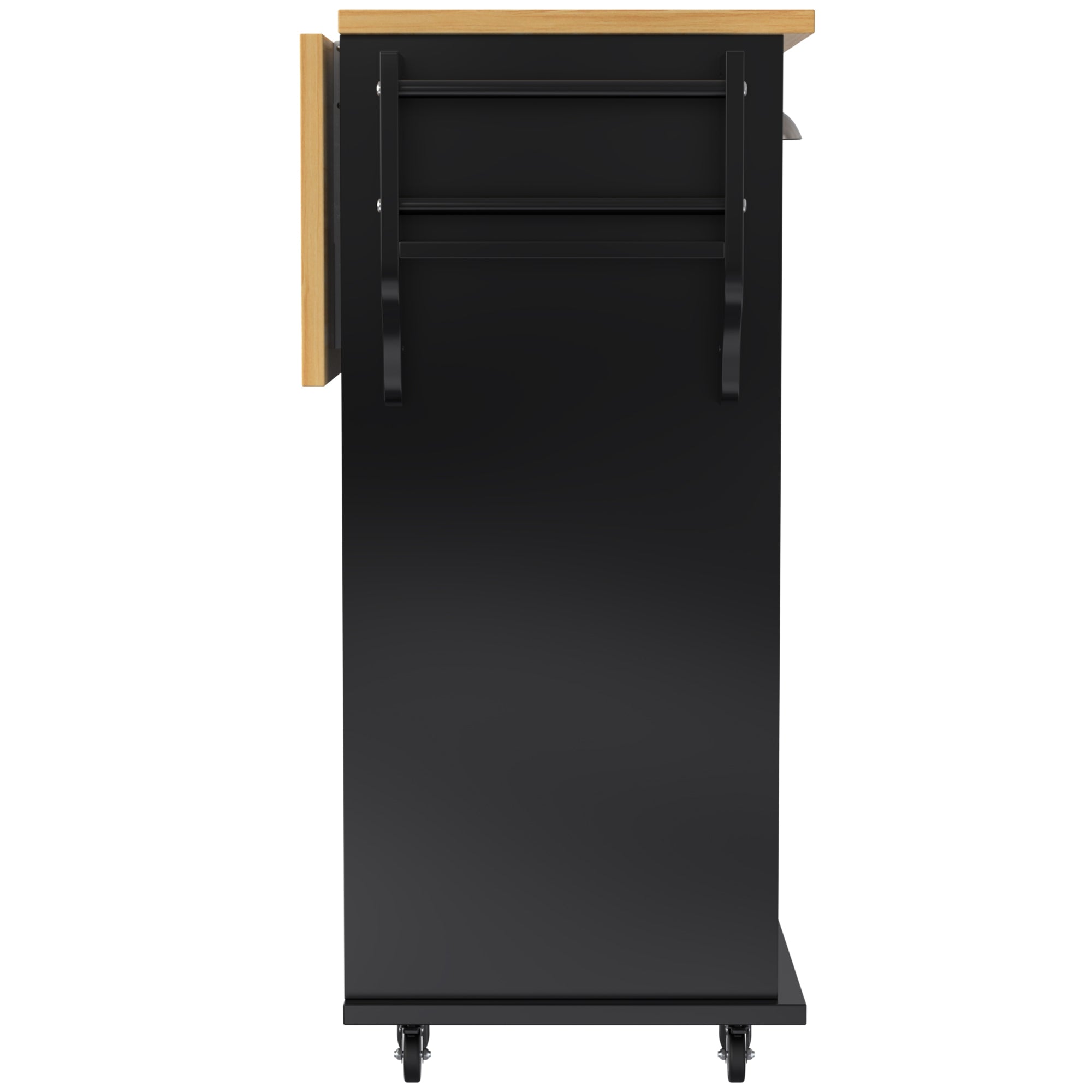 Logidon Sideboard Dining Room Trolley 112x70x94 cm Black Folding Plate