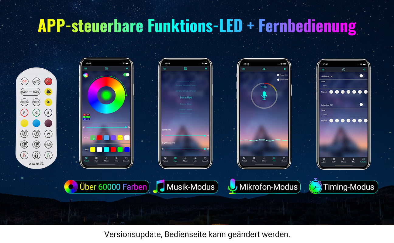 Logidon gestoffeerd bed 180x200 wit met opbergruimte LED app-bedieningsmatras