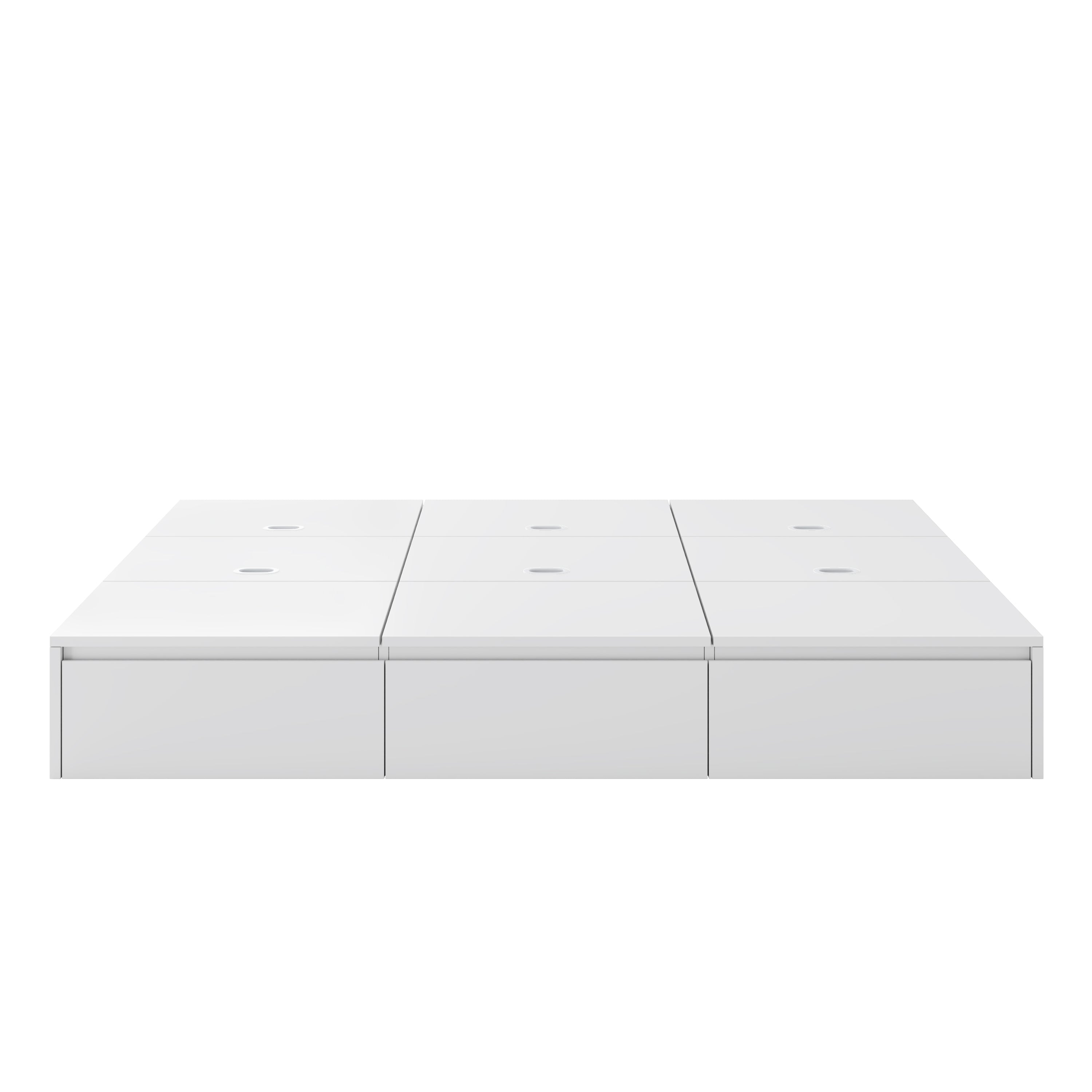Logidon opbergbed 140x200 cm wit palletbed met opbergruimte