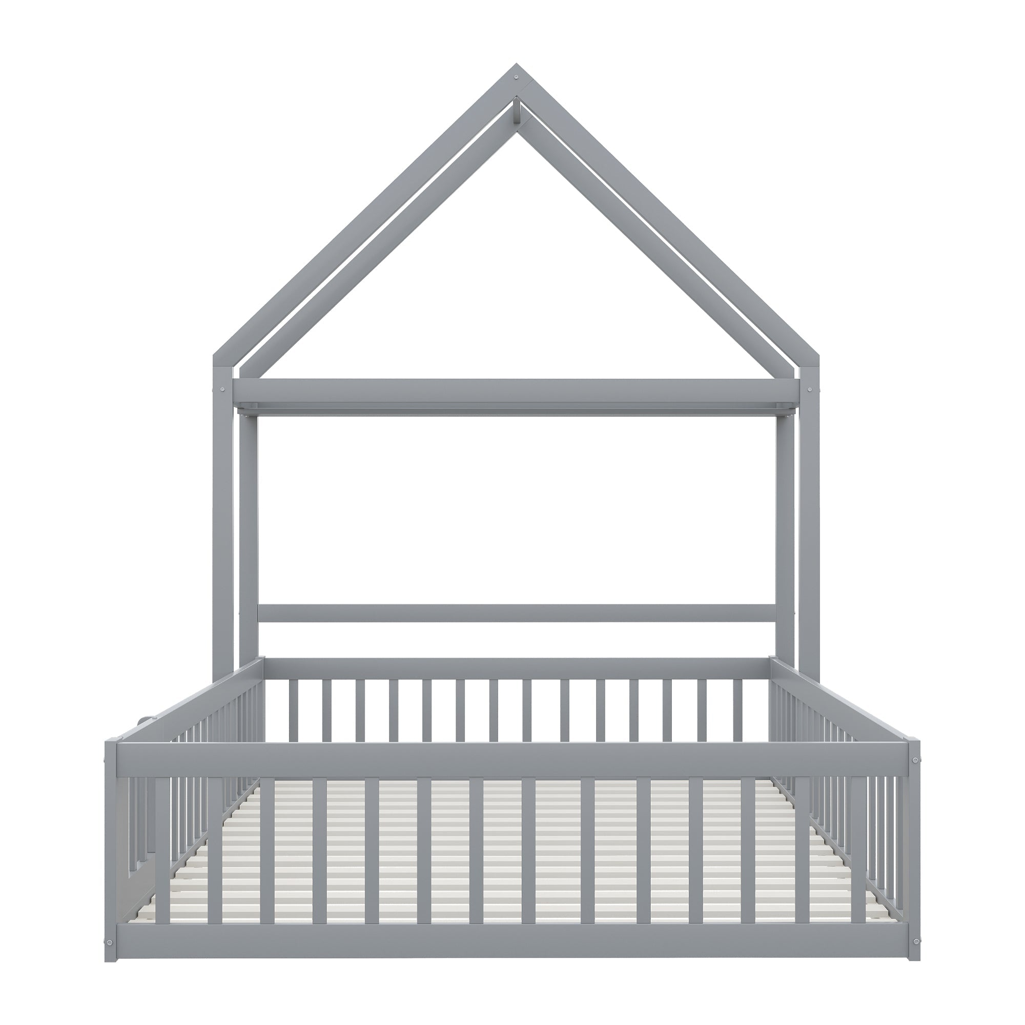 Logidon Kinderbed 140x200 Grijs met opbergruimte en deuren