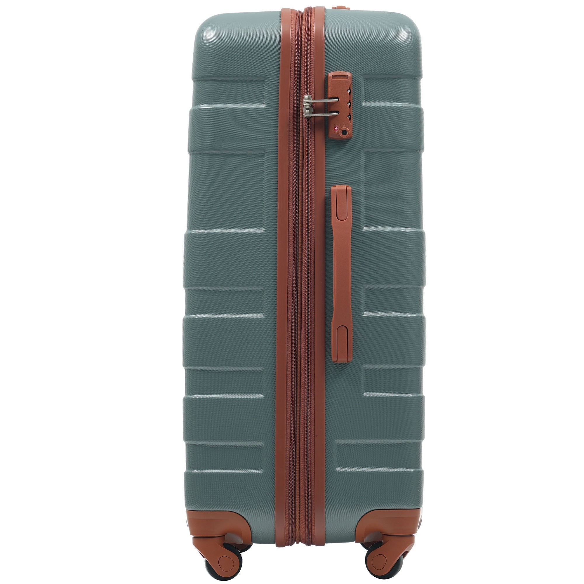 Logidon Hardshell Koffer 28 Inch Donkergroen Bruin TSA 4 Wielen