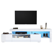 Logidon TV-meubel 192 x 37 x 53 cm witte hoogglans LED-verlichting