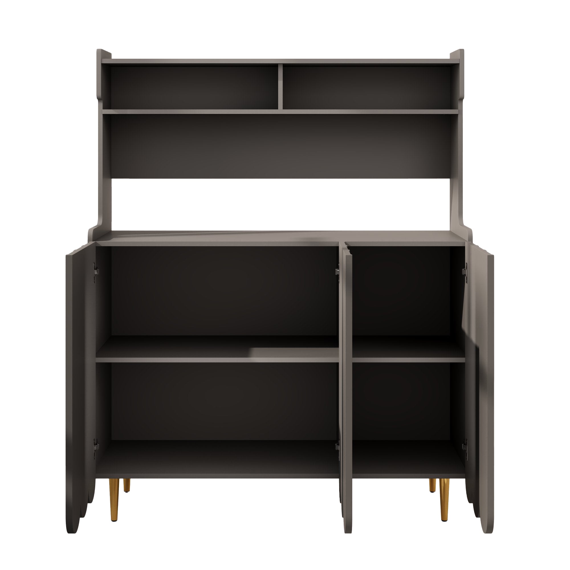 Logidon grijs dressoir 120 x 40 x 151 cm open opbergplank