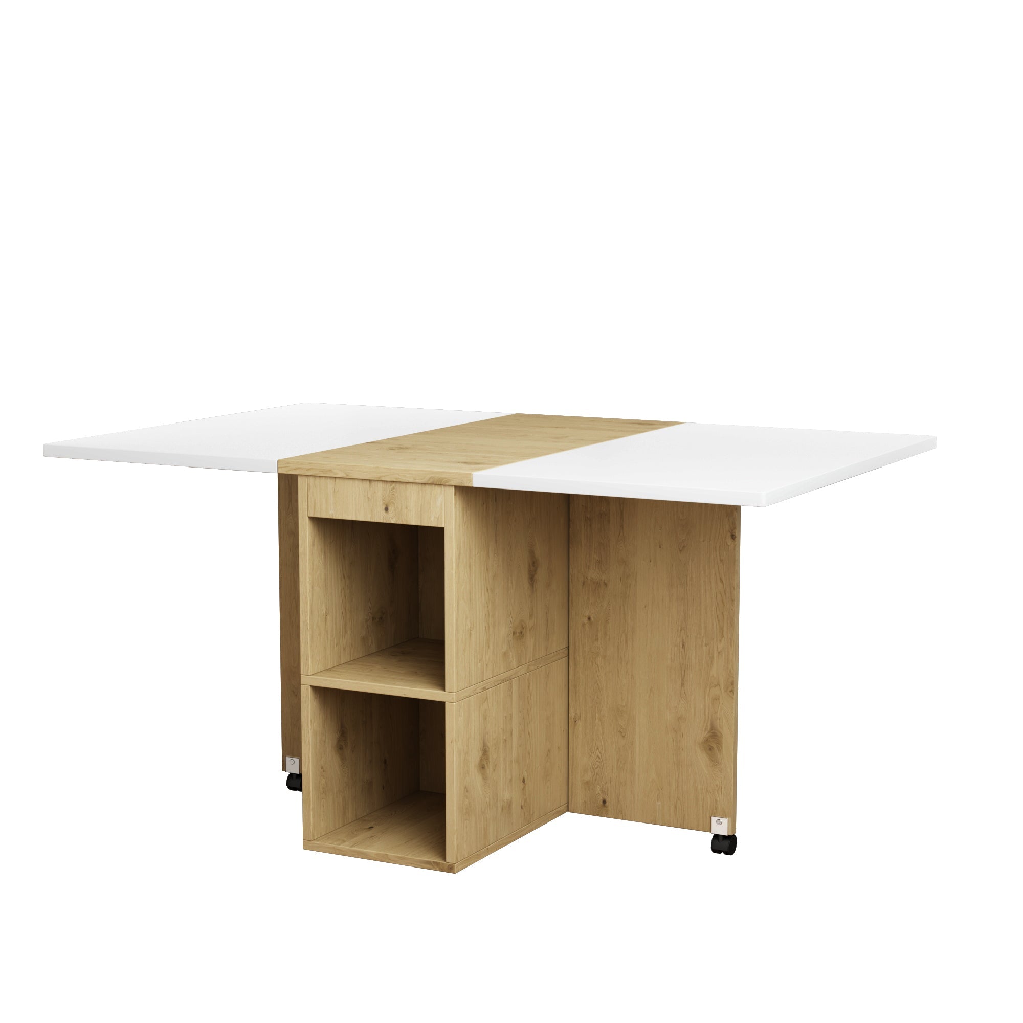 Logidon Eettafelset Wit Eiken 120x80x75cm met Vier Stoelen