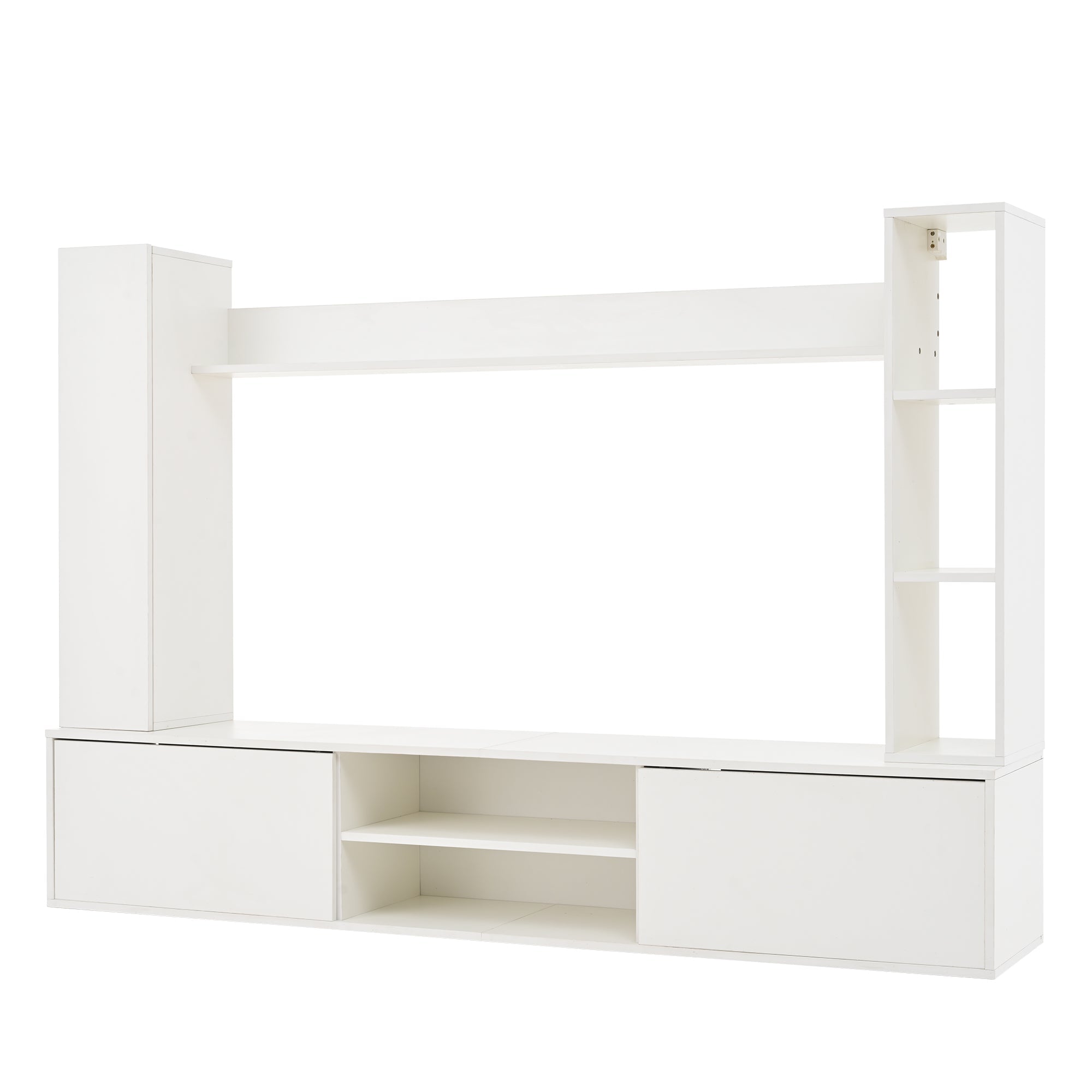 Logidon TV wandmeubel wit 180x35x33,5 cm compleet 4 delen