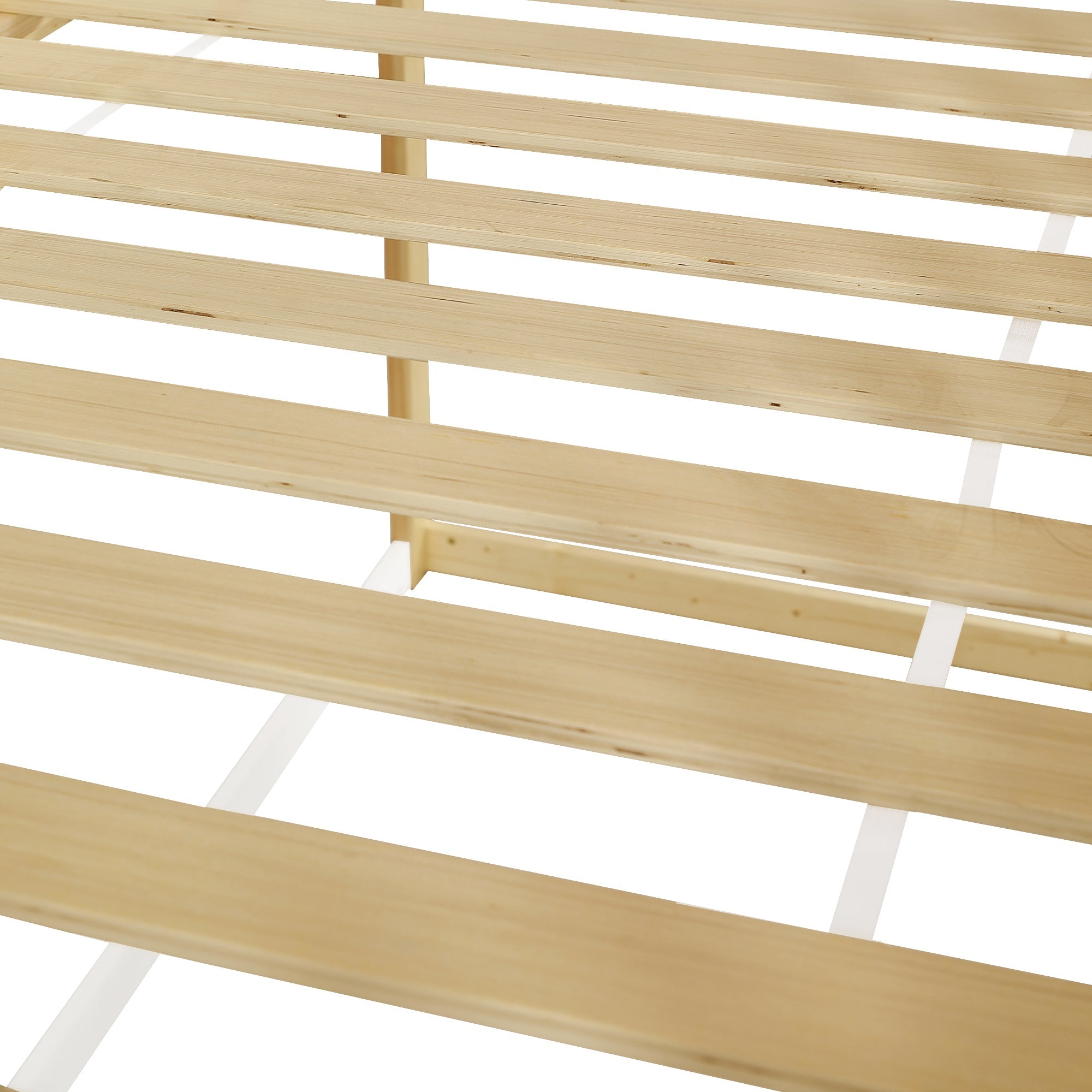 Logidon Kinderhoogslaper 90x200 met plankruimte en opbergruimte wit-naturel