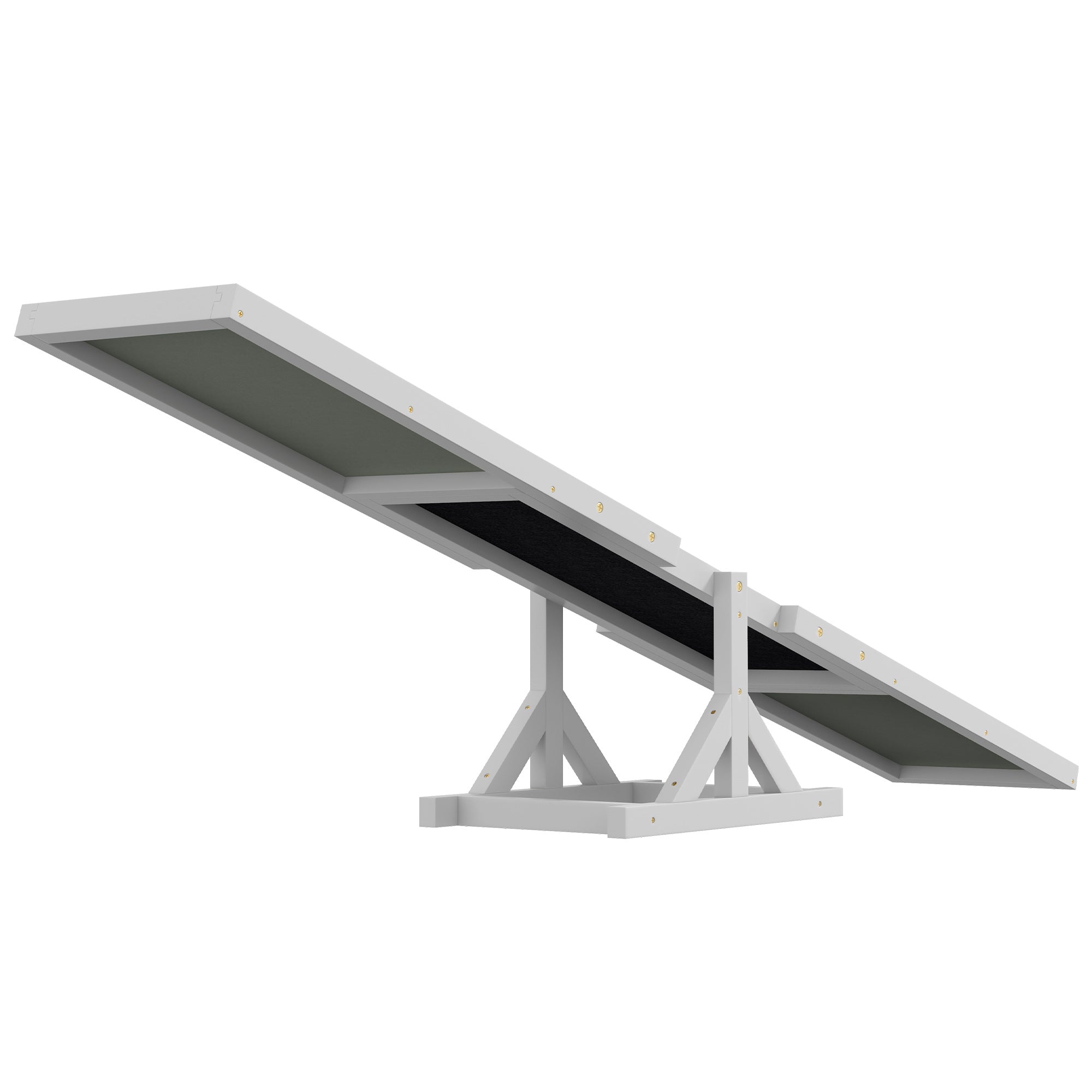 Logidon Hondenschommel Evenwichtsramp Hout Wit 180x30x30 cm Antislip