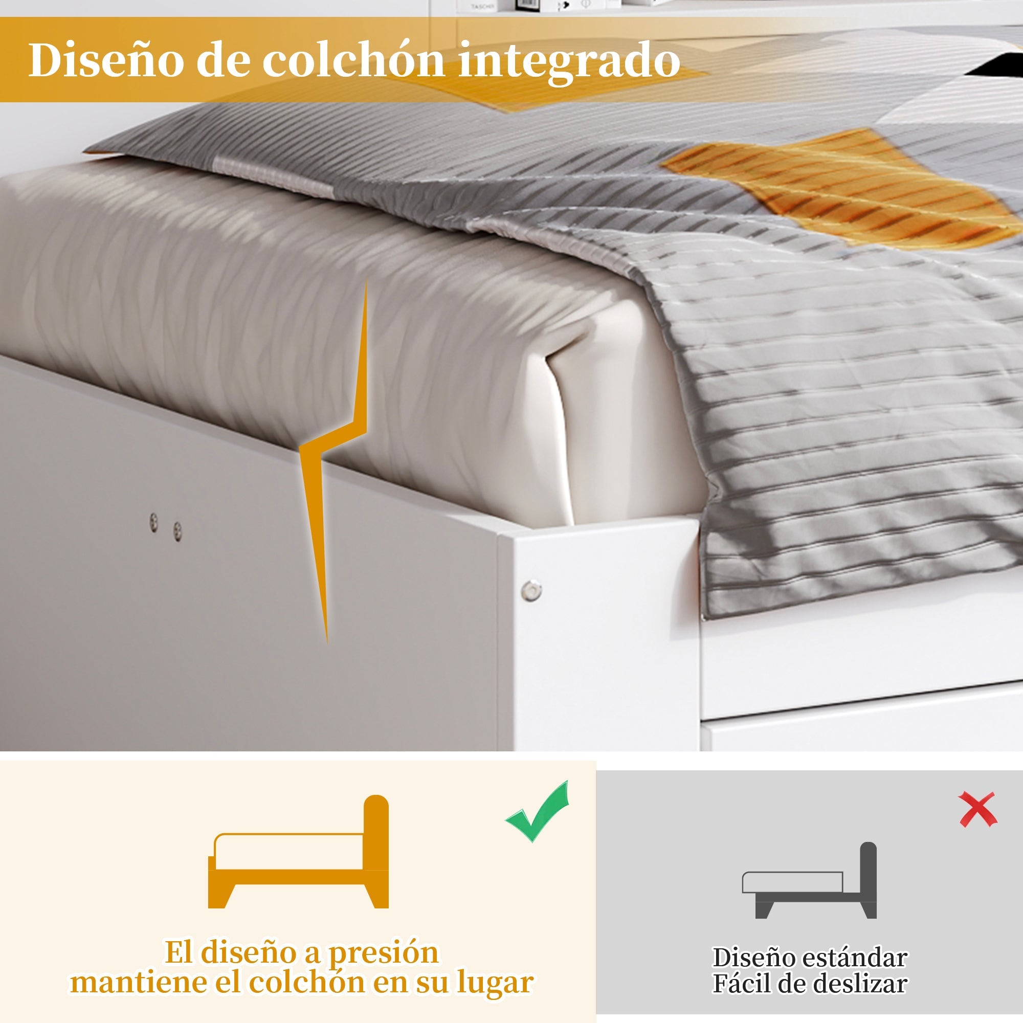 Logidon Daybed 140x190 Wit met lades en opbergruimte