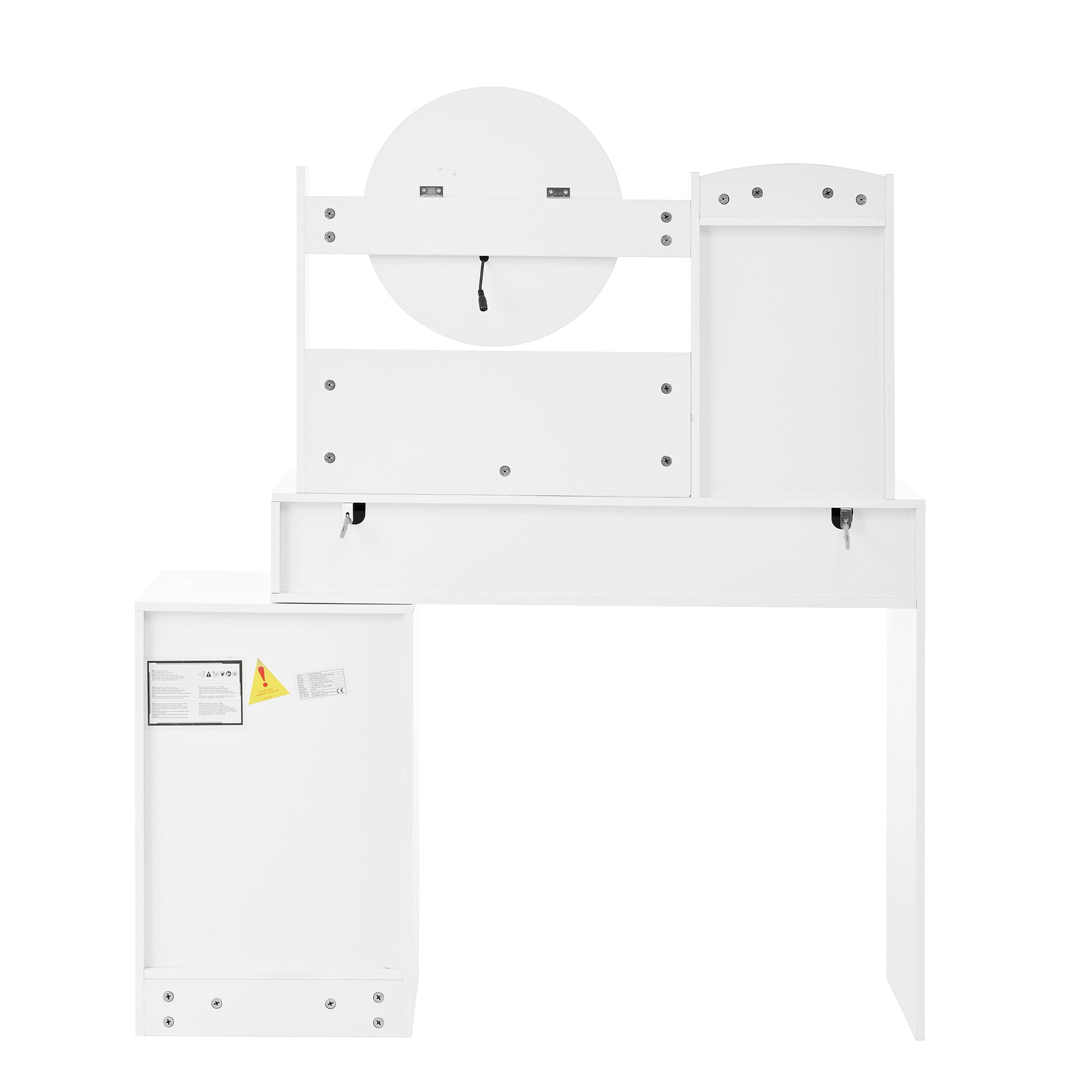 Logidon Grote Kaptafel Dimbaar LED Verlichting Wit 90x40x132 cm