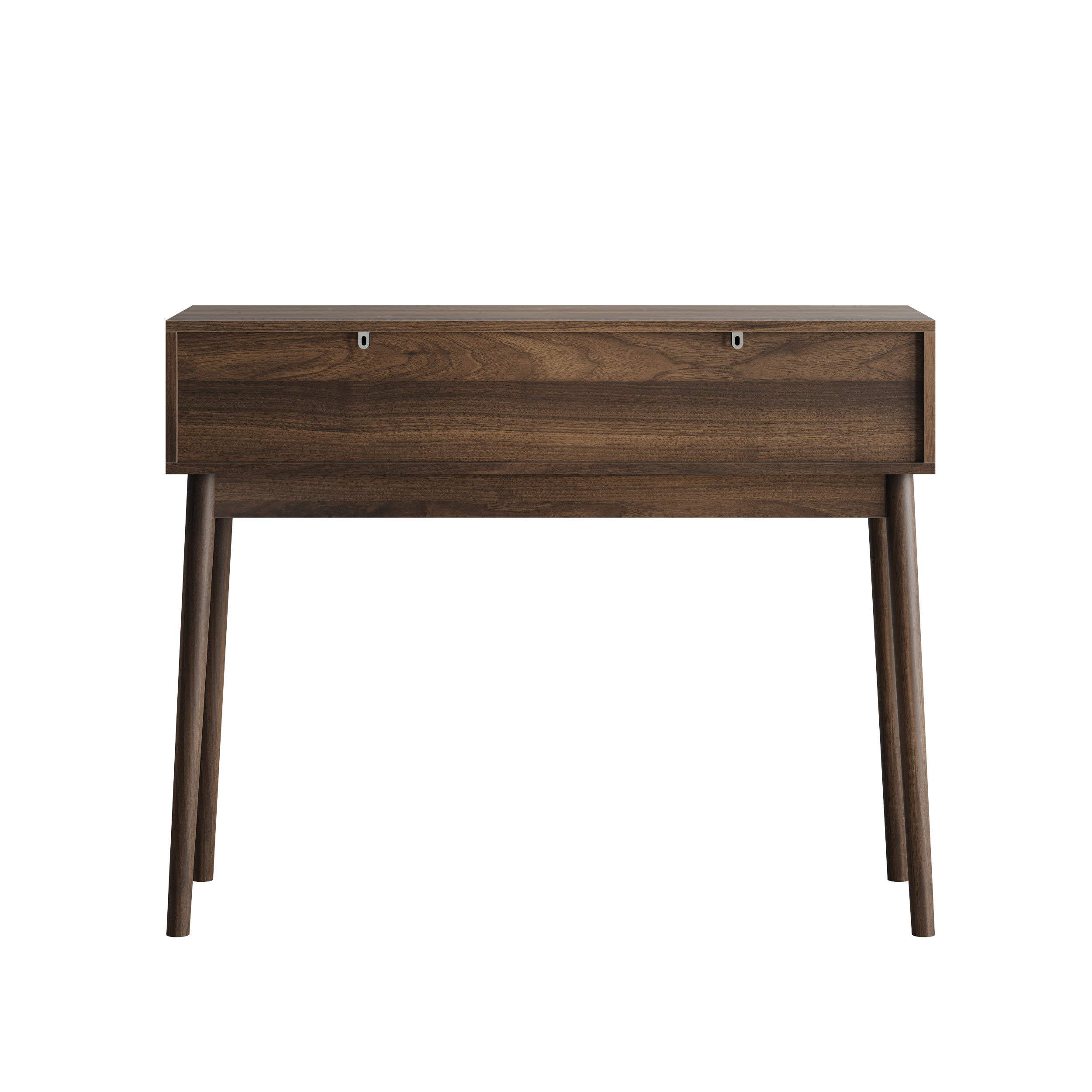 Logidon Consoletafel Walnoot 100x35x80 cm met Twee Laden