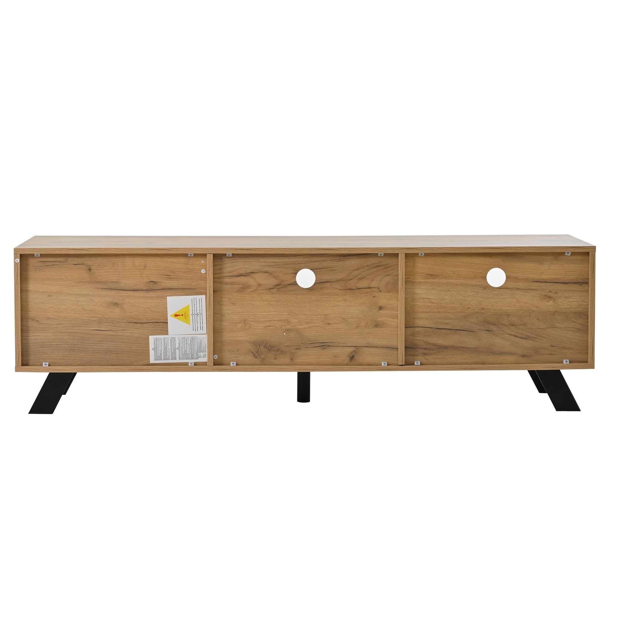 Logidon TV-meubel 150 x 38 x 44 cm natuurlijke houtlook 2 lades