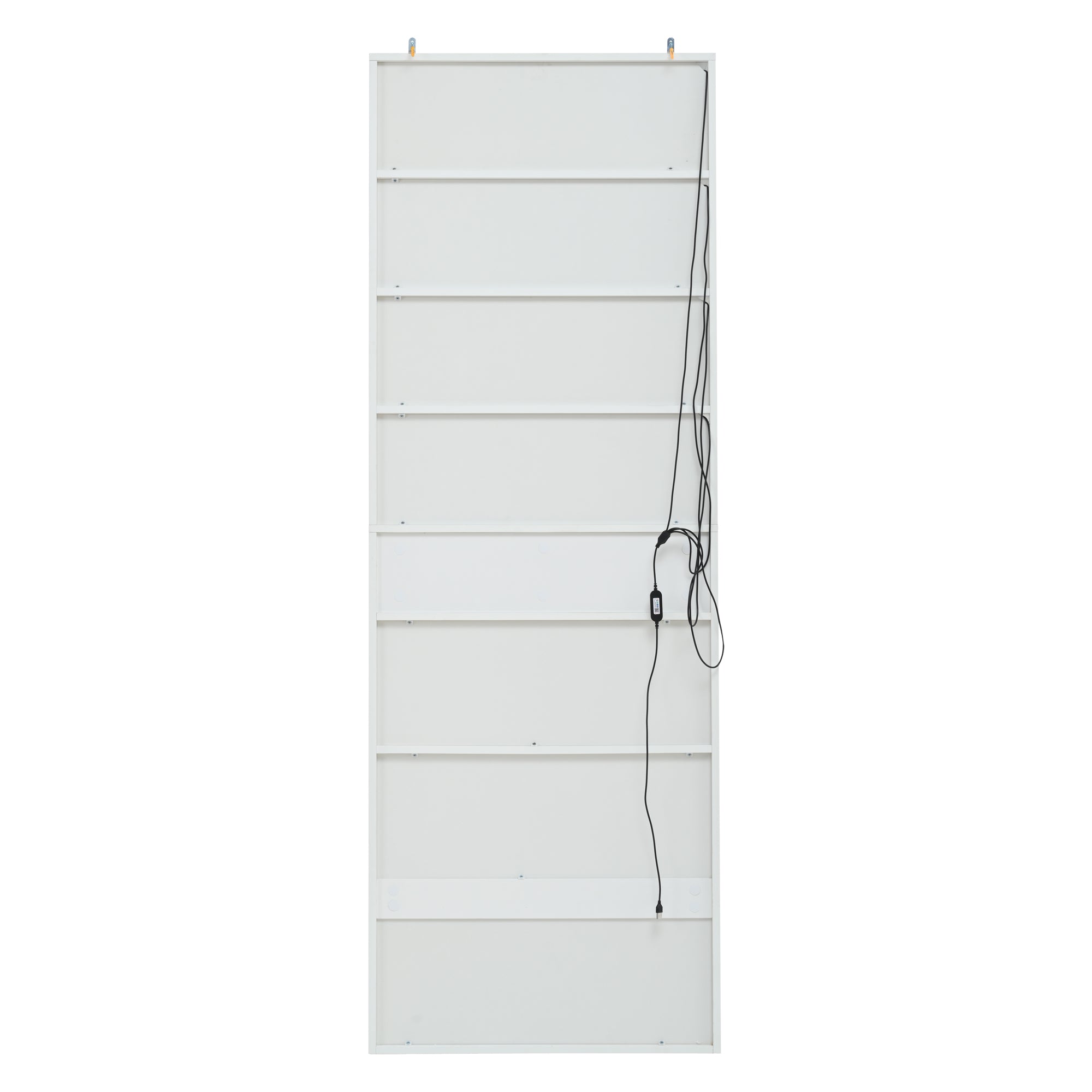 Logidon vitrinekast 70x30x200 cm witte LED glazen vitrinekast met lade