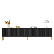 Logidon Zwart TV-meubel met Gouden Tafelpoten 190 cm
