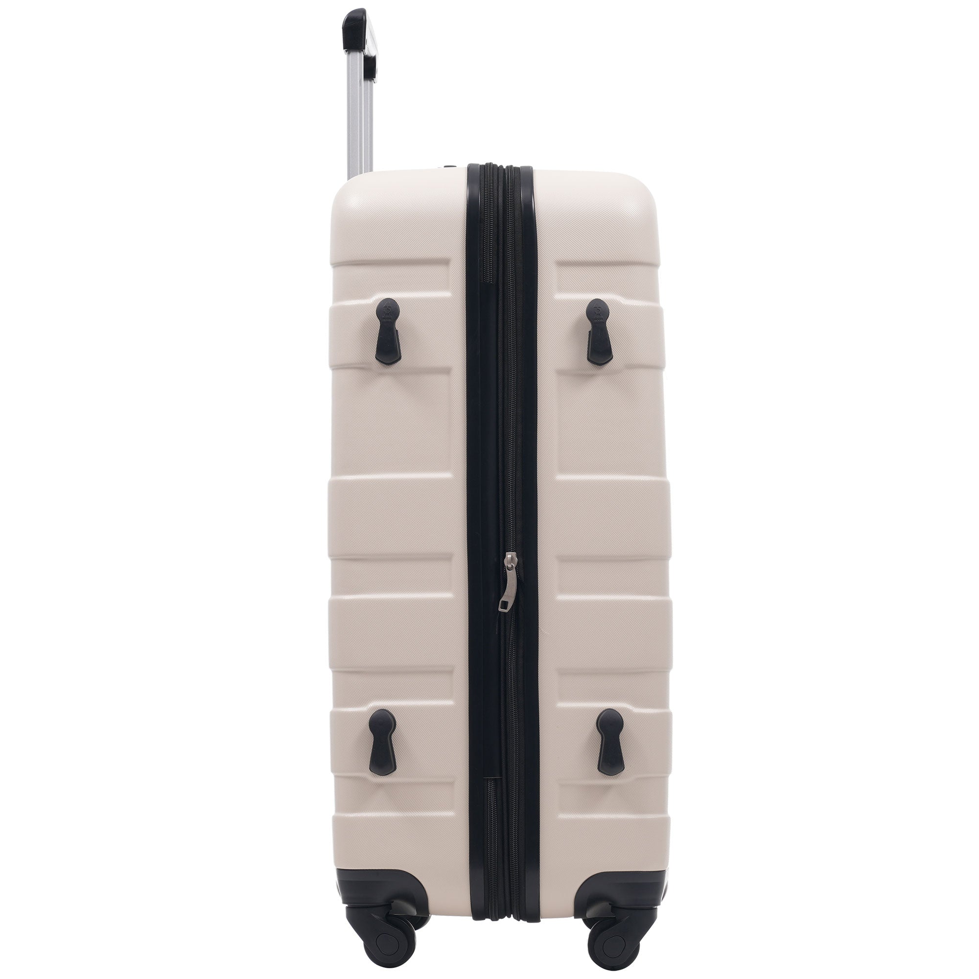 Logidon Hardshell Koffer 28 Inch Beige Zwart 4 Wielen TSA
