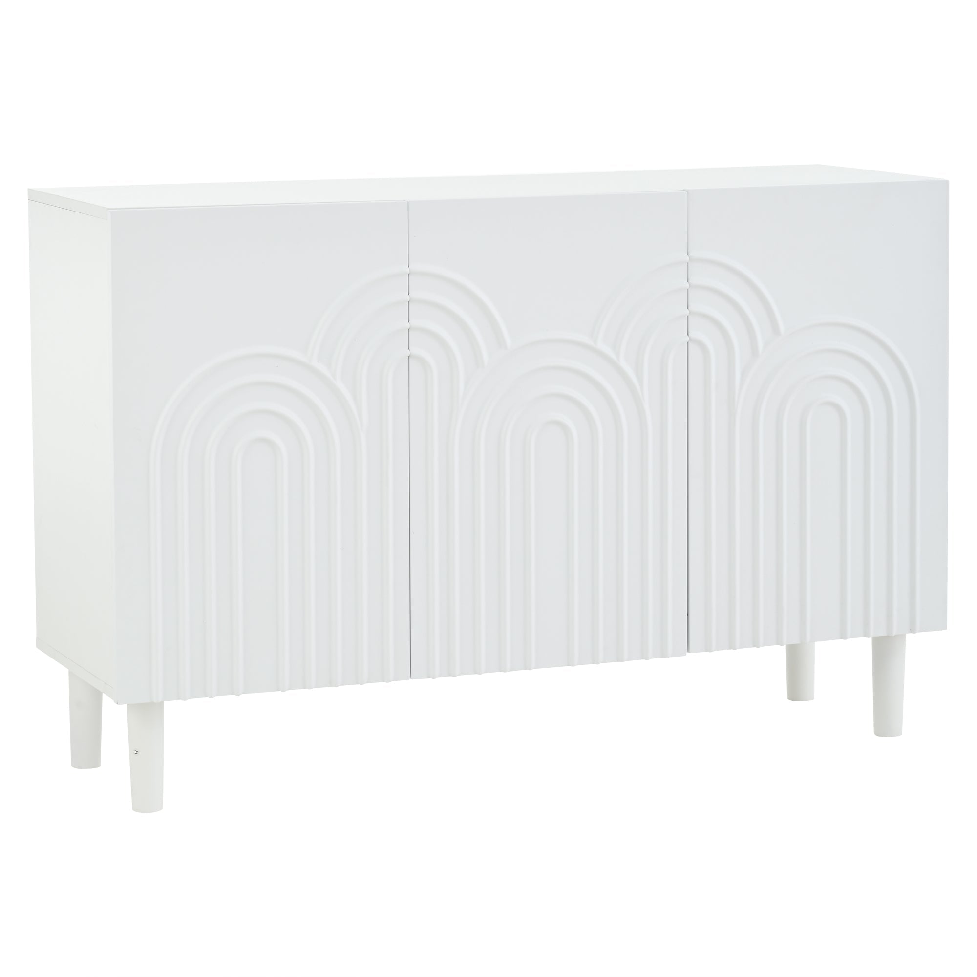 Logidon Dressoir 120x38,5x79 cm Wit MDF met 3 deuren