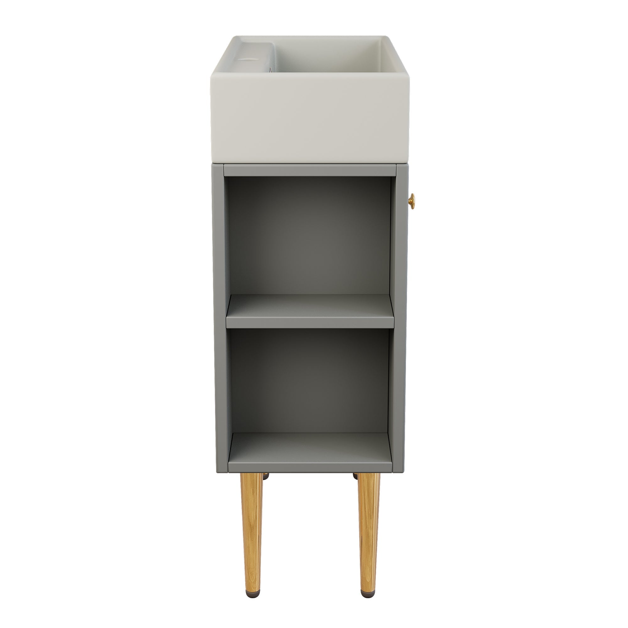 Logidon wastafel met onderkast 55 cm lichtgrijs MDF