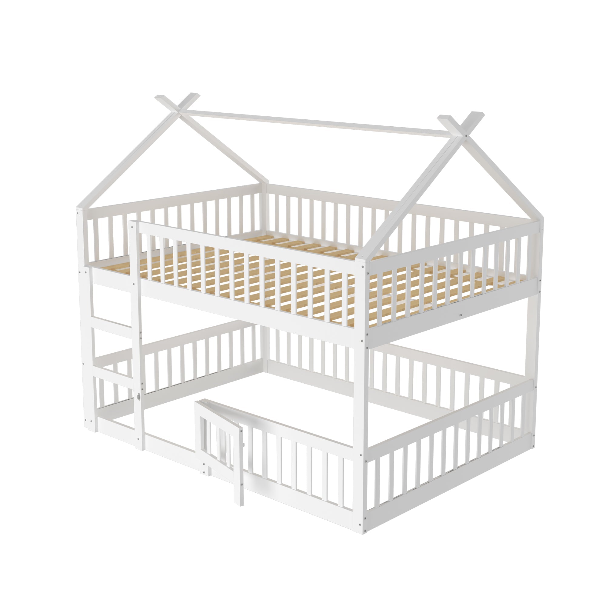 Logidon Kinderstapelbed 140x200 met trap Loft Design Wit