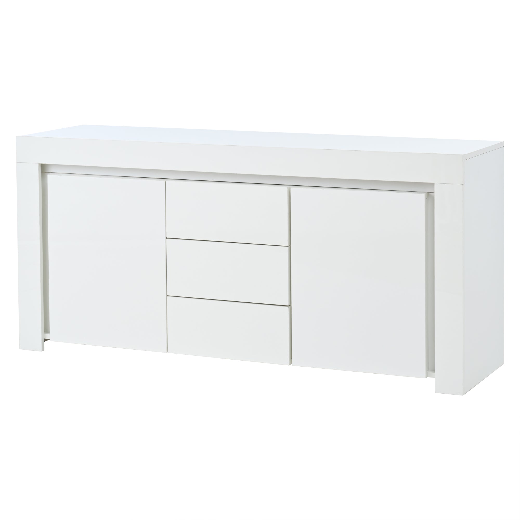 Logidon wit hoogglans dressoir 140x40x65 cm met LED verlichting