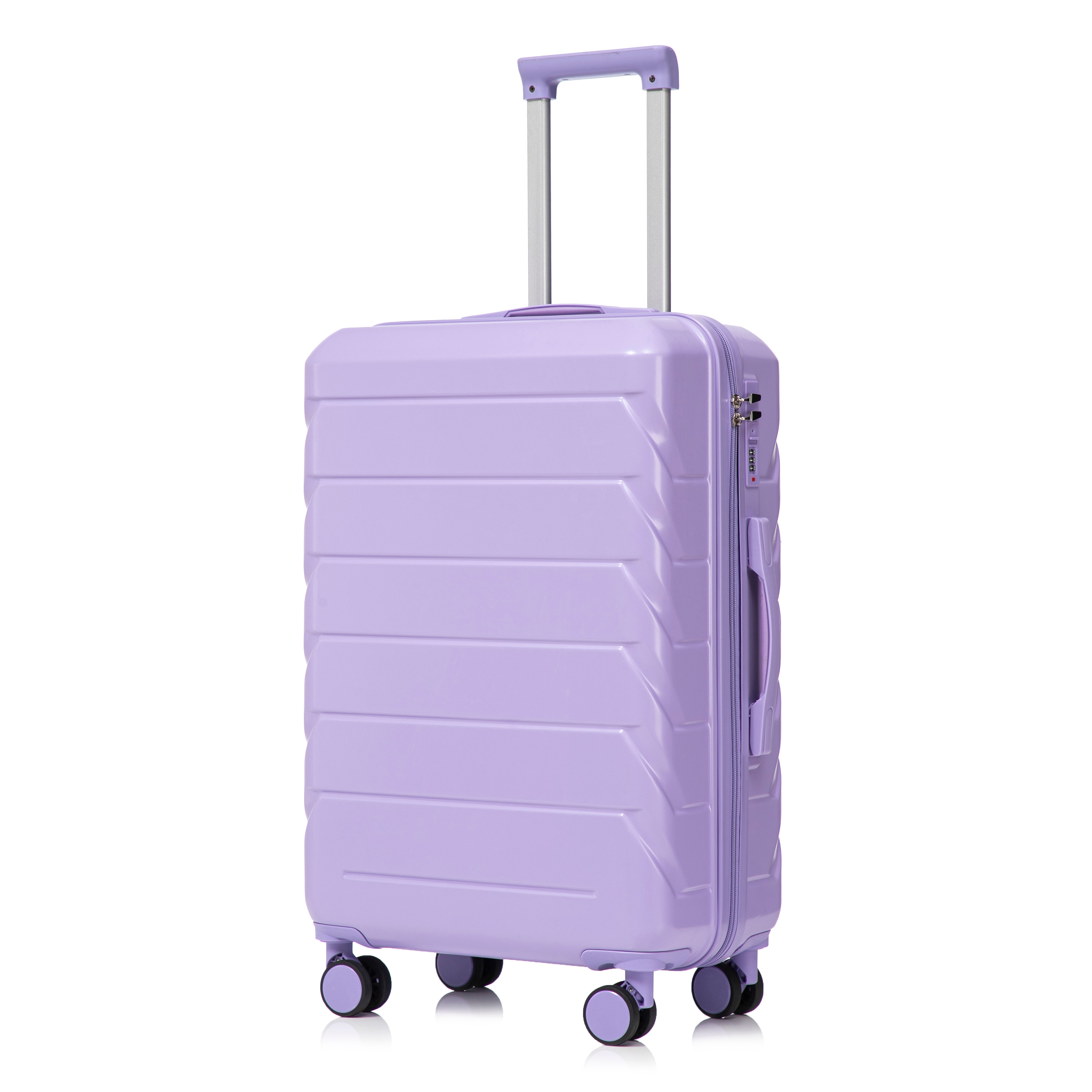 Logidon 4-delige ABS Spinnerkofferset Blauw Paars 14 19 24 28 Inch