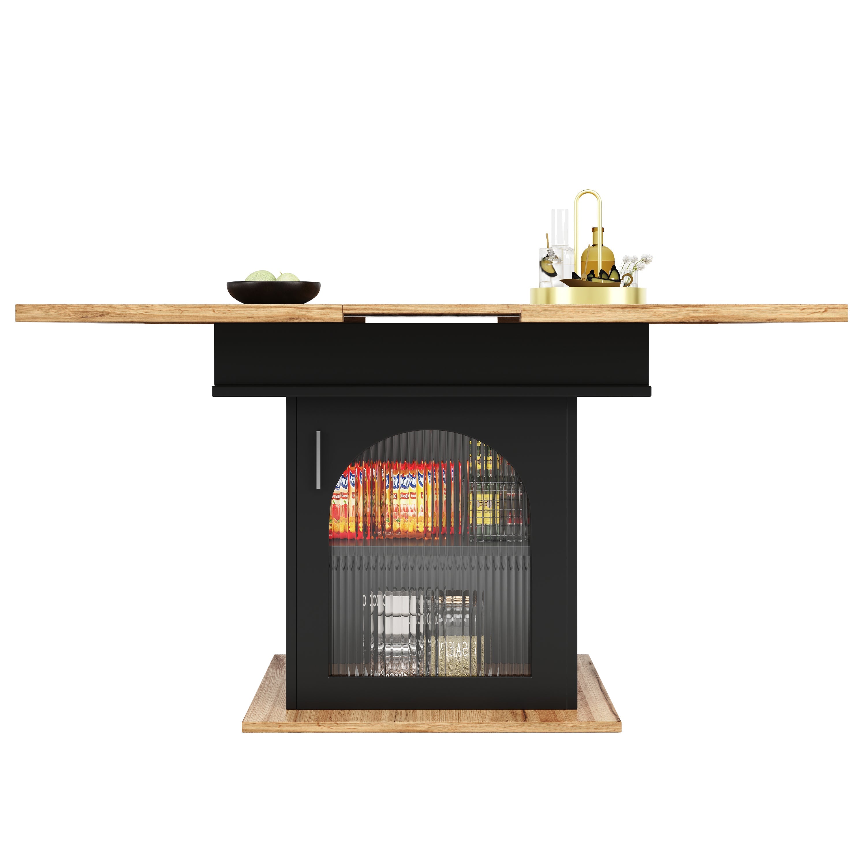 Logidon eettafel telescopische tafel 140×80 cm met drie opbergniveaus